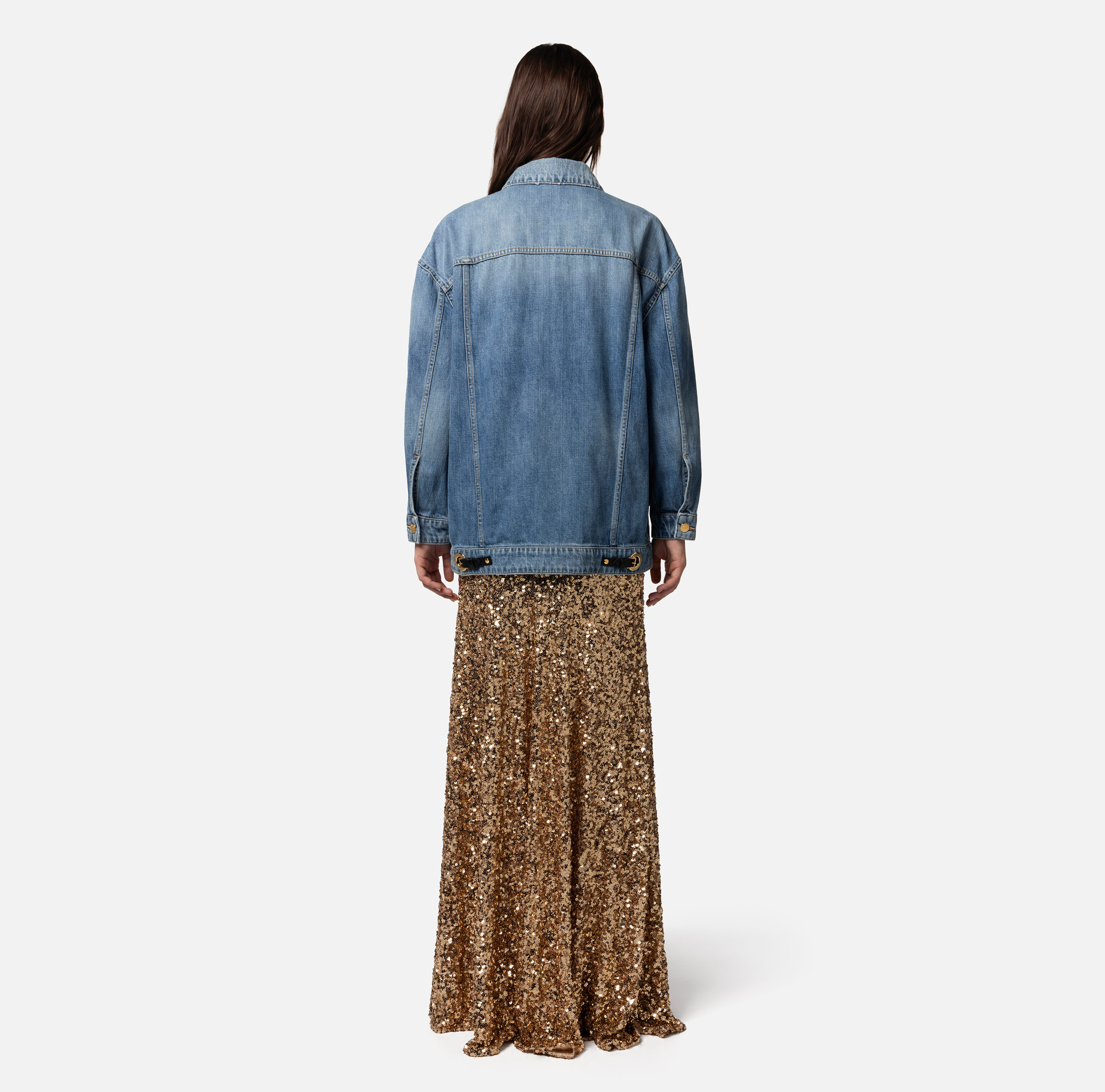 Oversized denim jacket - Elisabetta Franchi