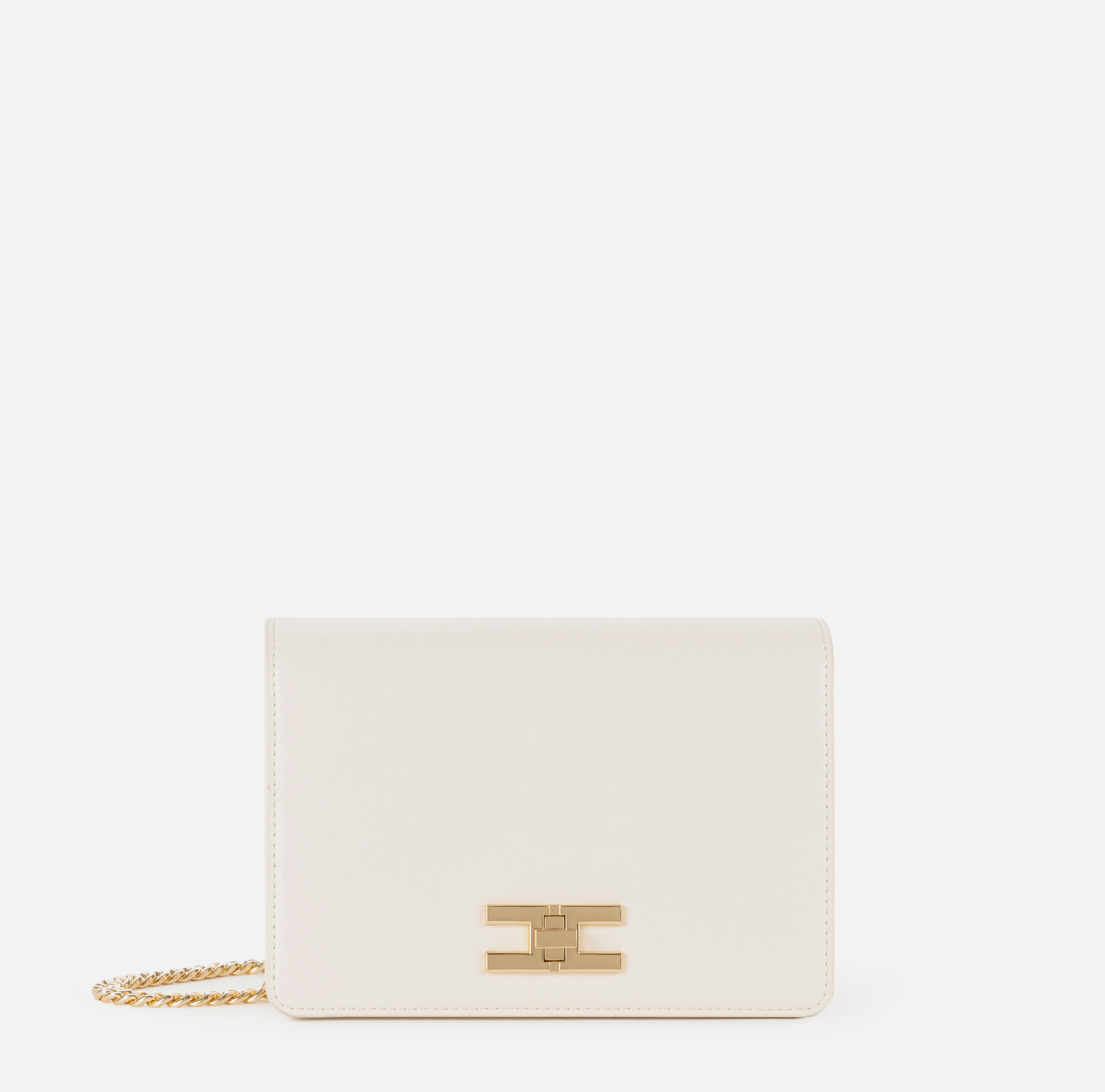 Shoulder bag with golden logoed turn-lock - BORSE - Elisabetta Franchi