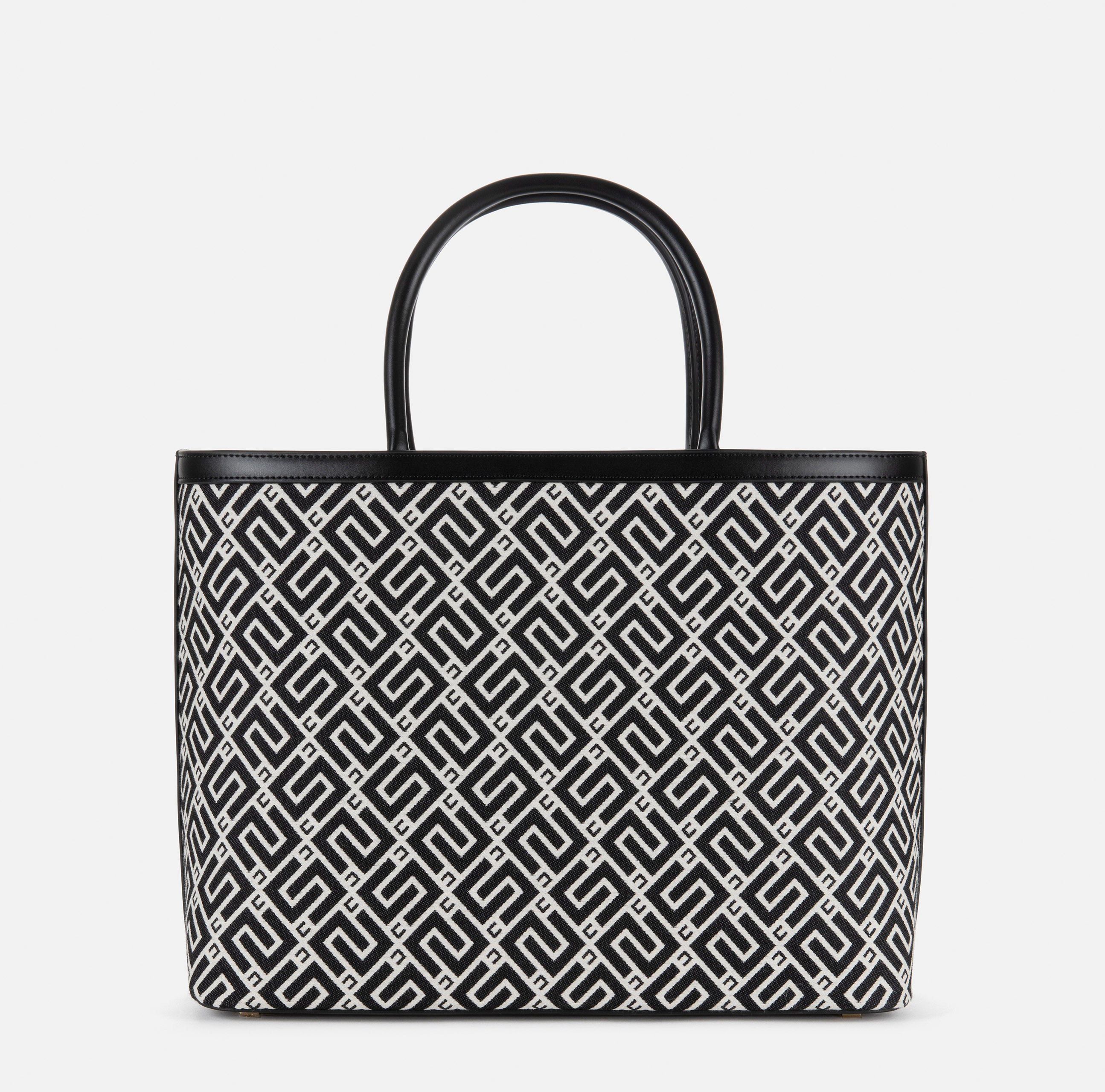 Large shopper bag with logo print - BORSE - Elisabetta Franchi