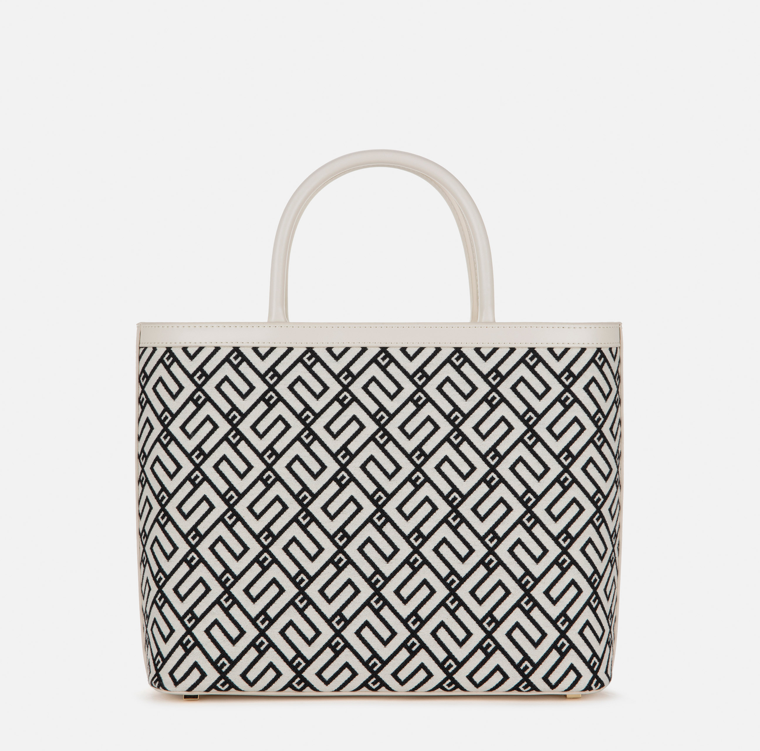 Medium shopper bag with logo print - BORSE - Elisabetta Franchi