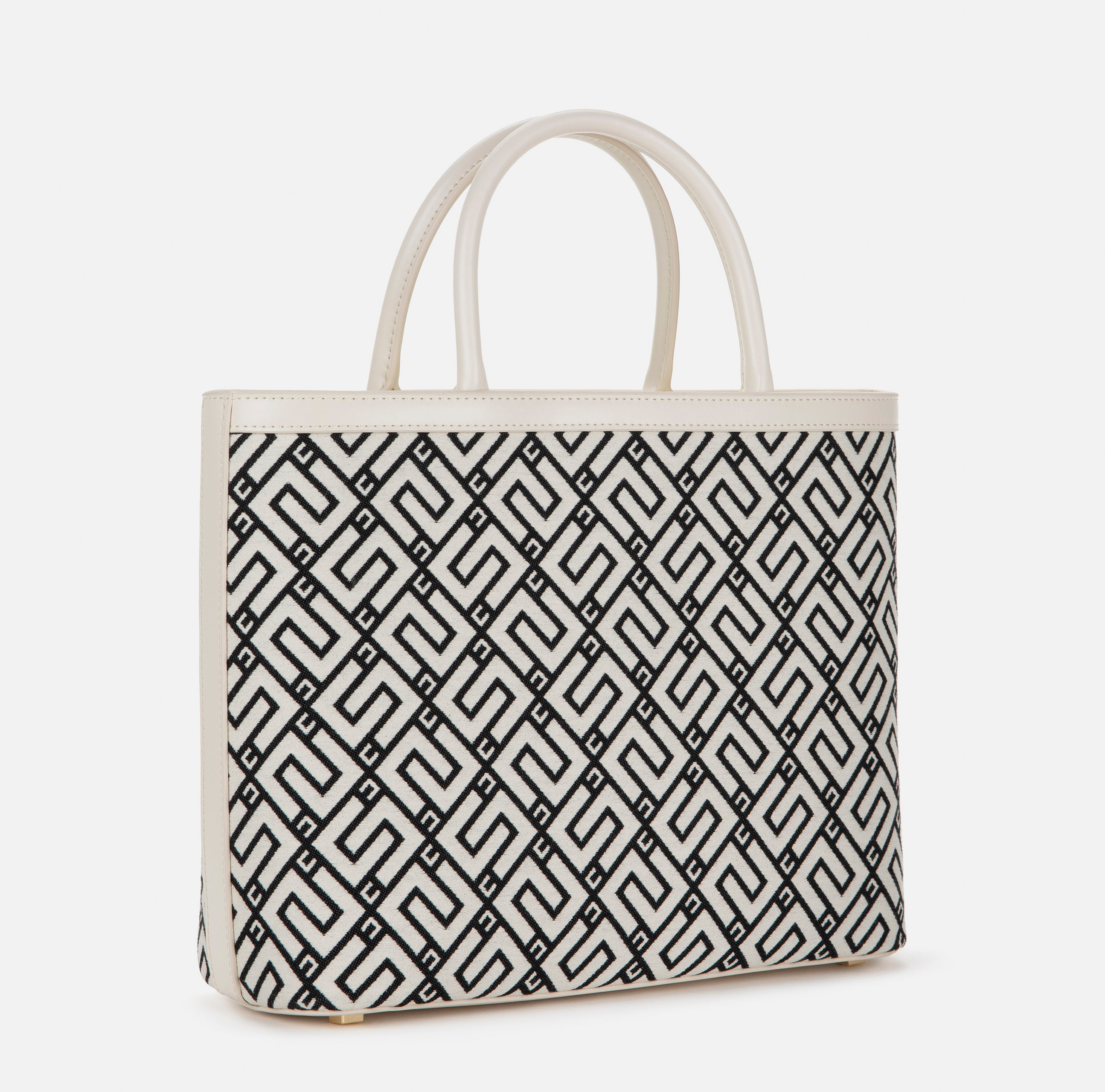 Medium shopper bag with logo print - Elisabetta Franchi