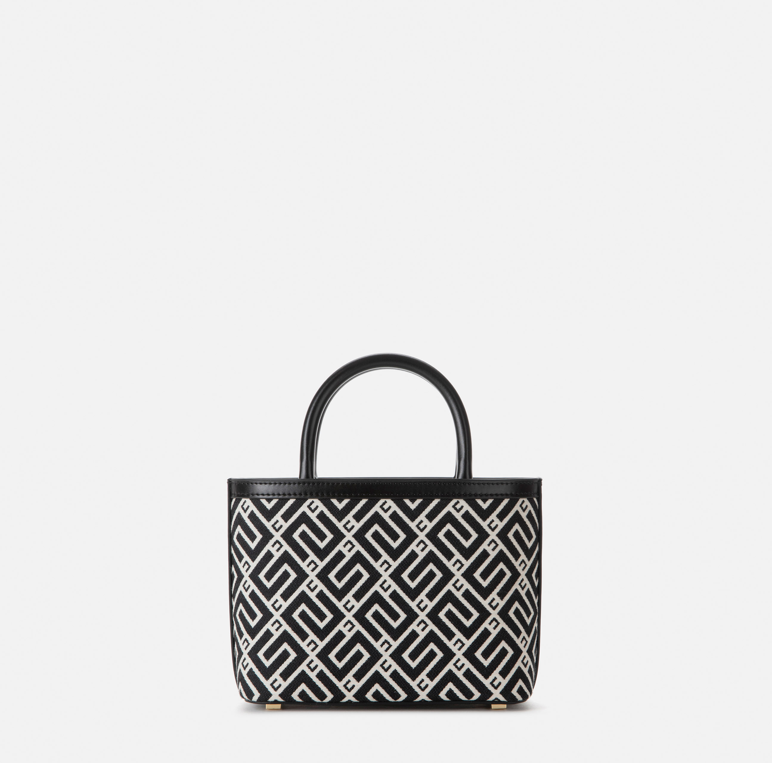 Маленькая сумка-шоппер с принтом логотипа - BORSE - Elisabetta Franchi