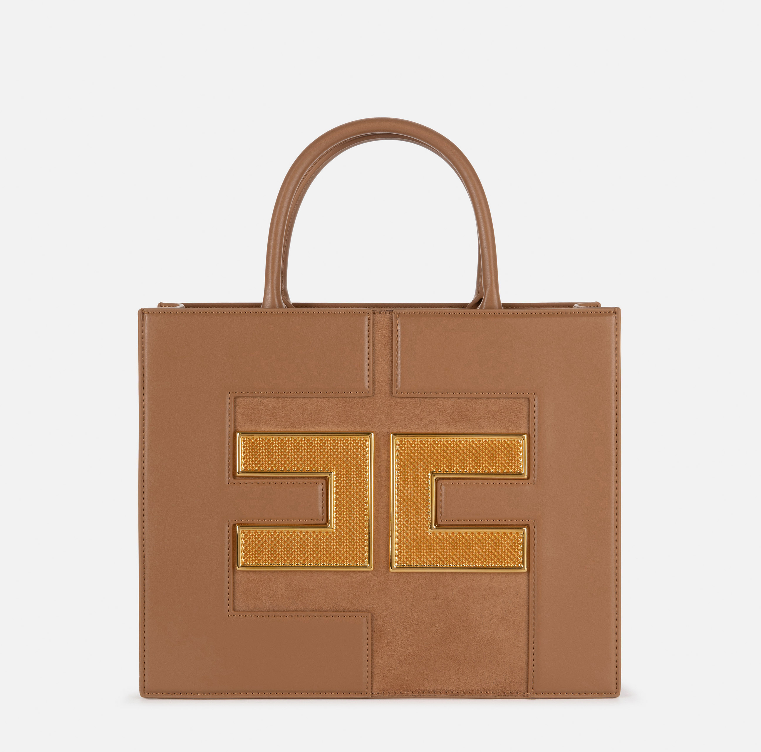 Medium handbag with mesh logo - Elisabetta Franchi