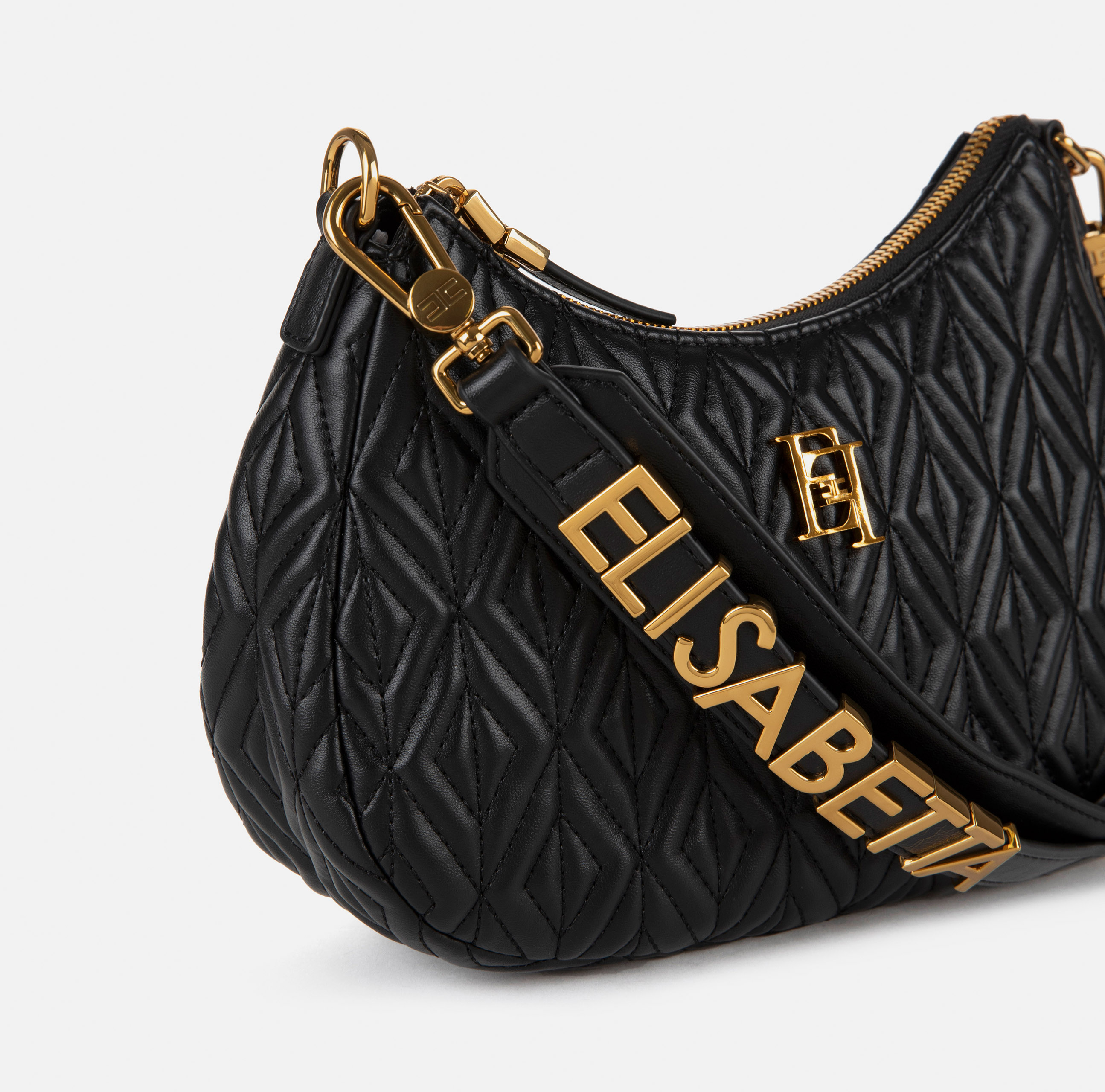 Shoulder bag with diamond pattern - Elisabetta Franchi