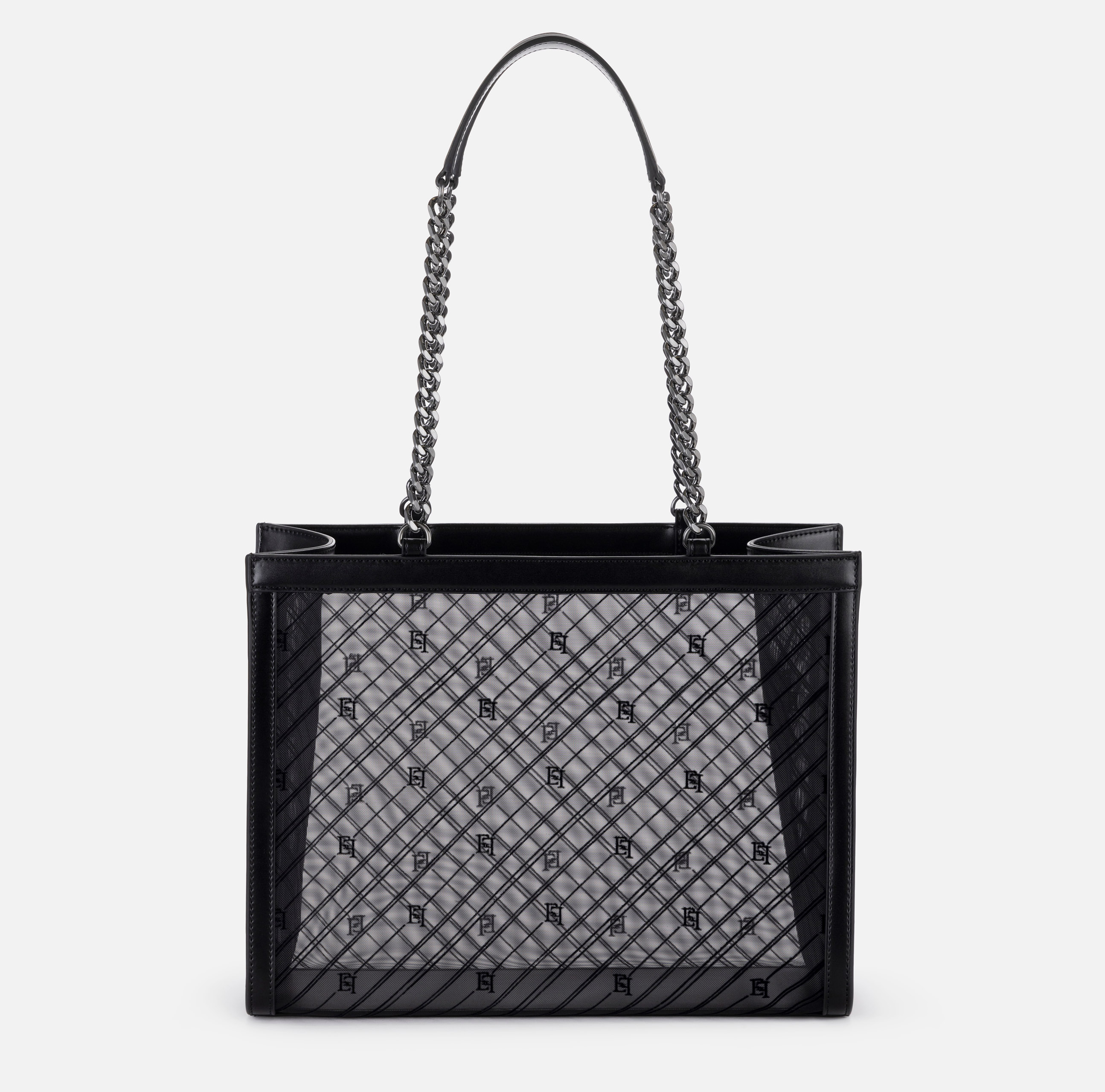 Large shopper bag with mesh effect - BORSE - Elisabetta Franchi