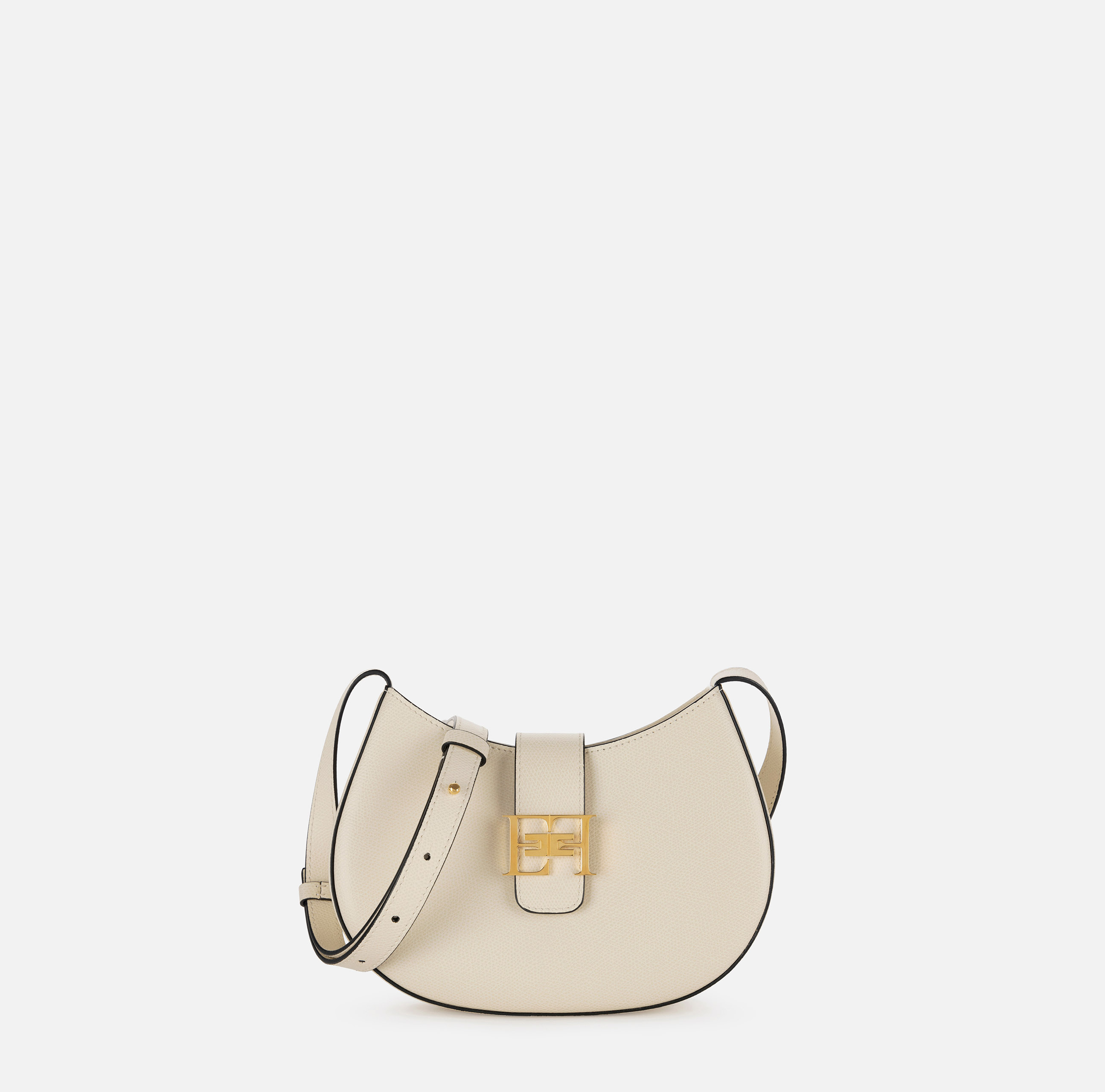 Medium hobo bag with metal logo - Elisabetta Franchi