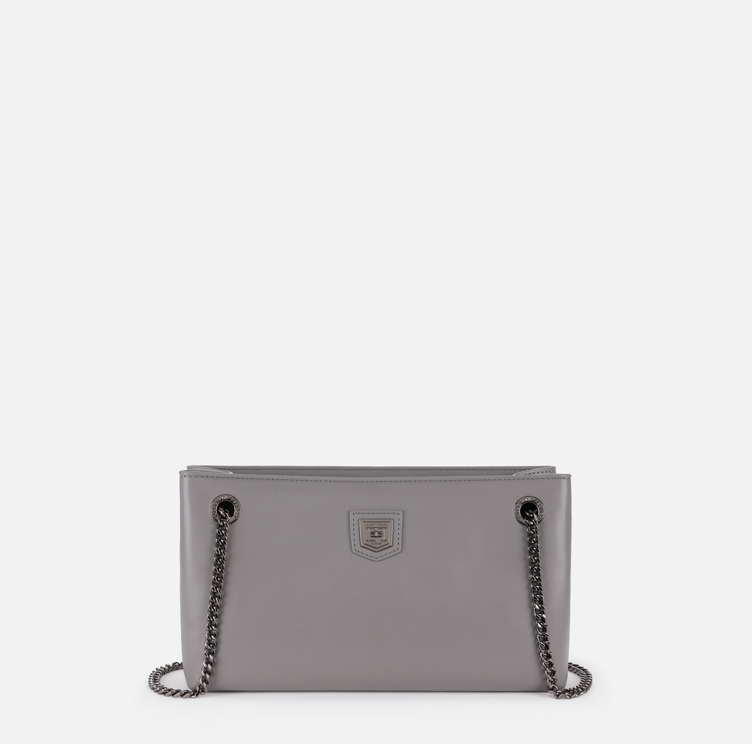 Shoulder bag with silver metal shield - BORSE - Elisabetta Franchi