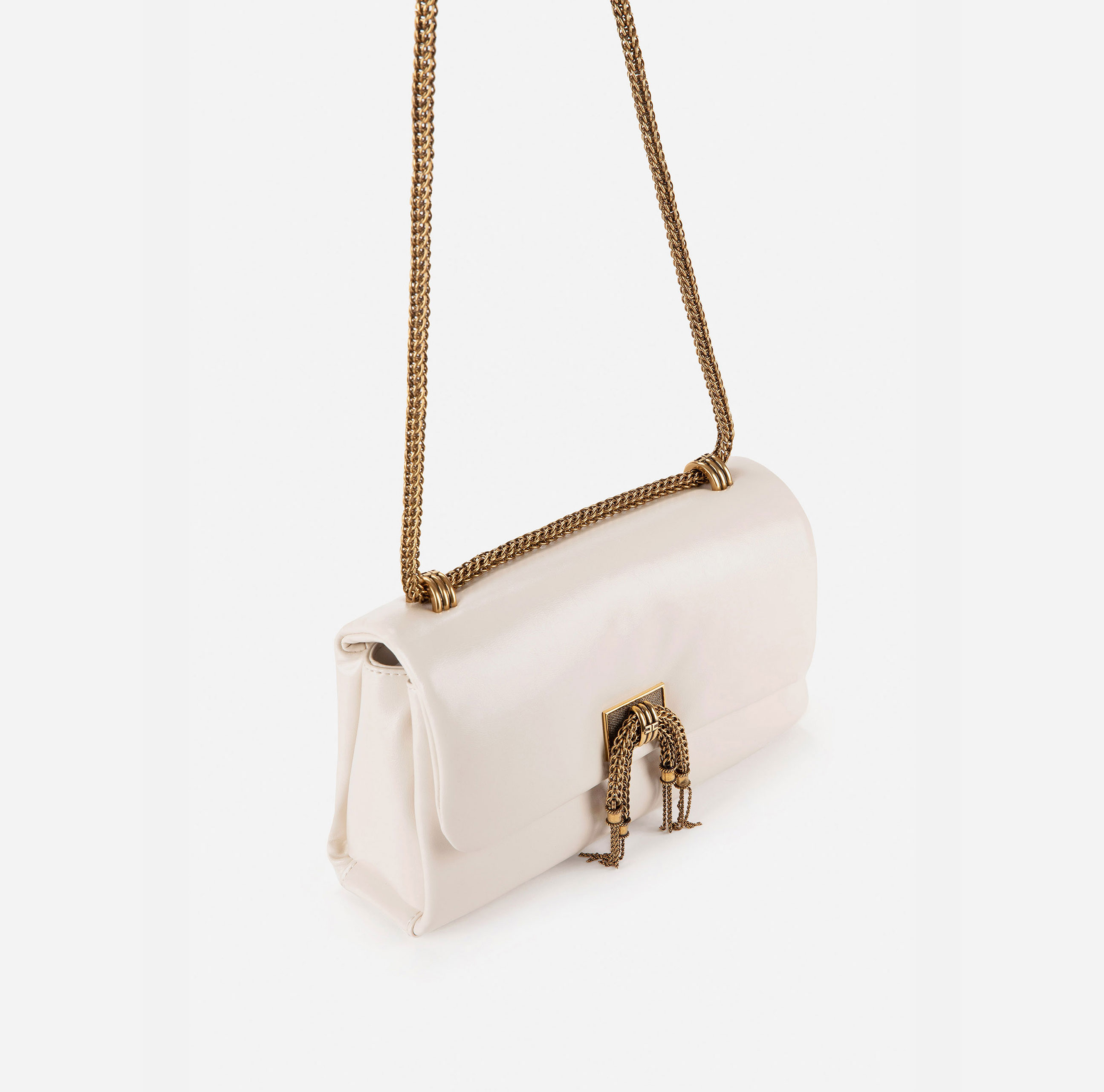 Schoudertas met craquelé-effect - Elisabetta Franchi
