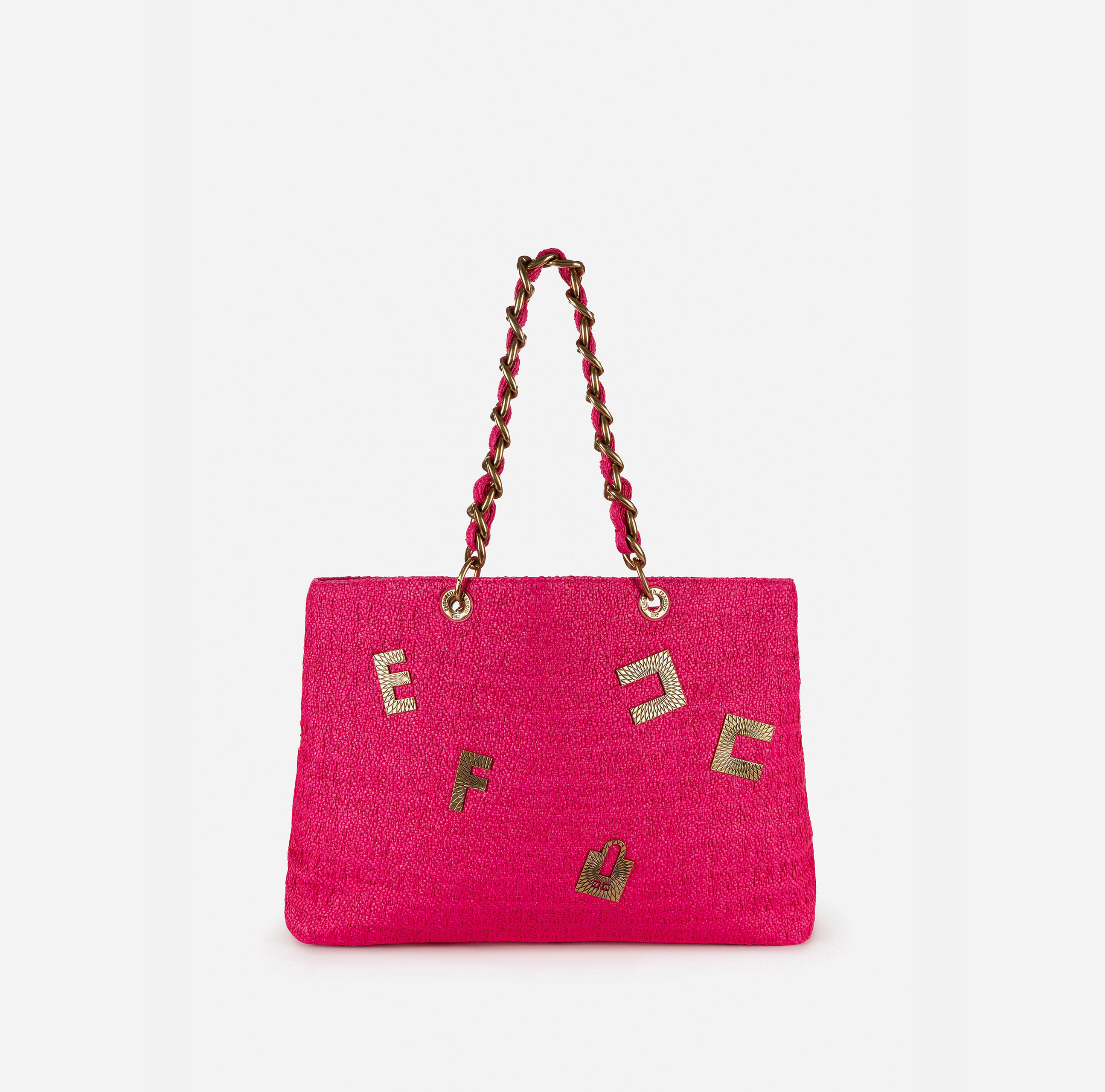Large hobo bag in raffia - Elisabetta Franchi