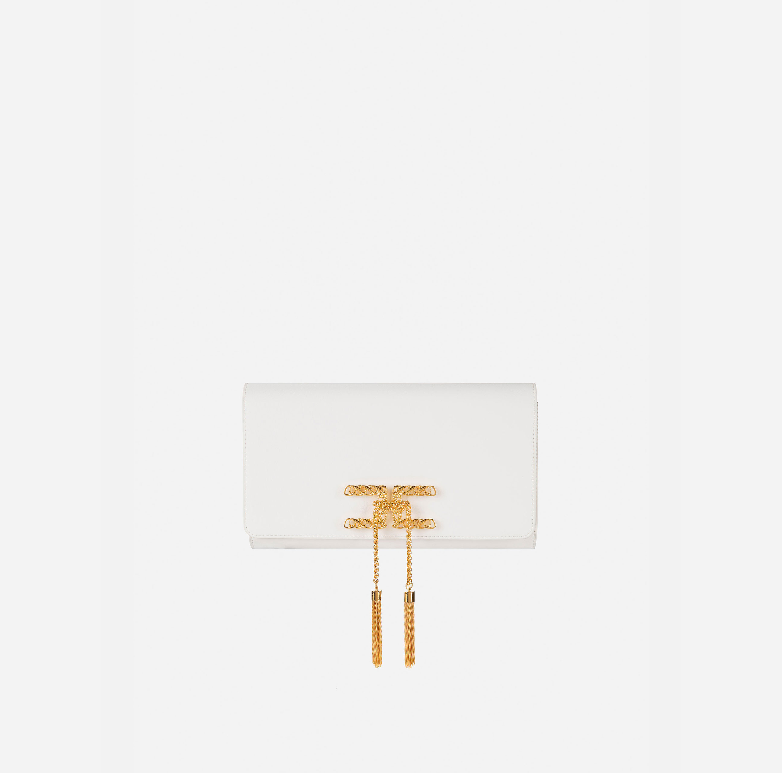 Maxi pouch bag with plaque - Elisabetta Franchi