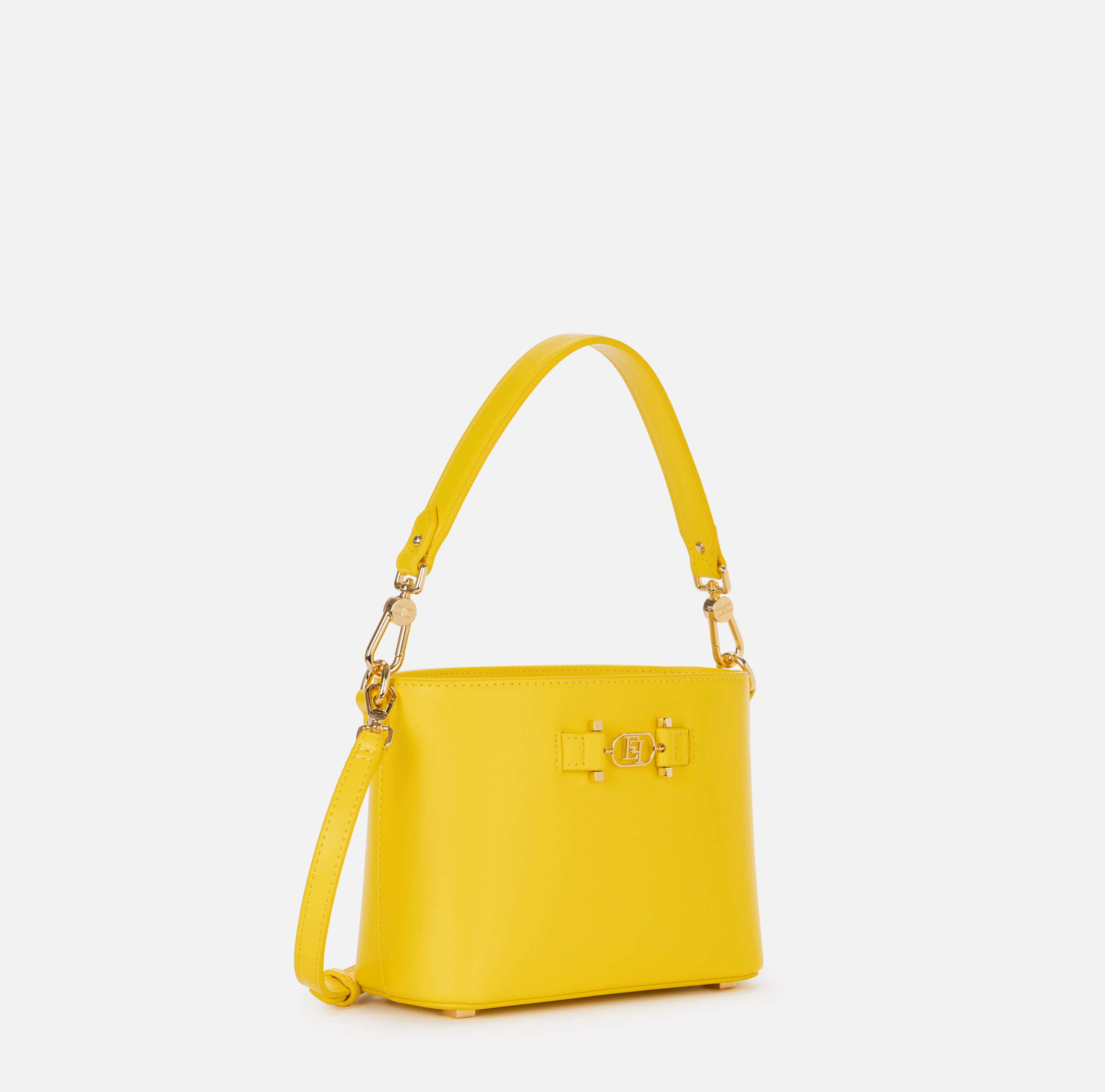 Bolso cubo con corchete con logotipo - Elisabetta Franchi