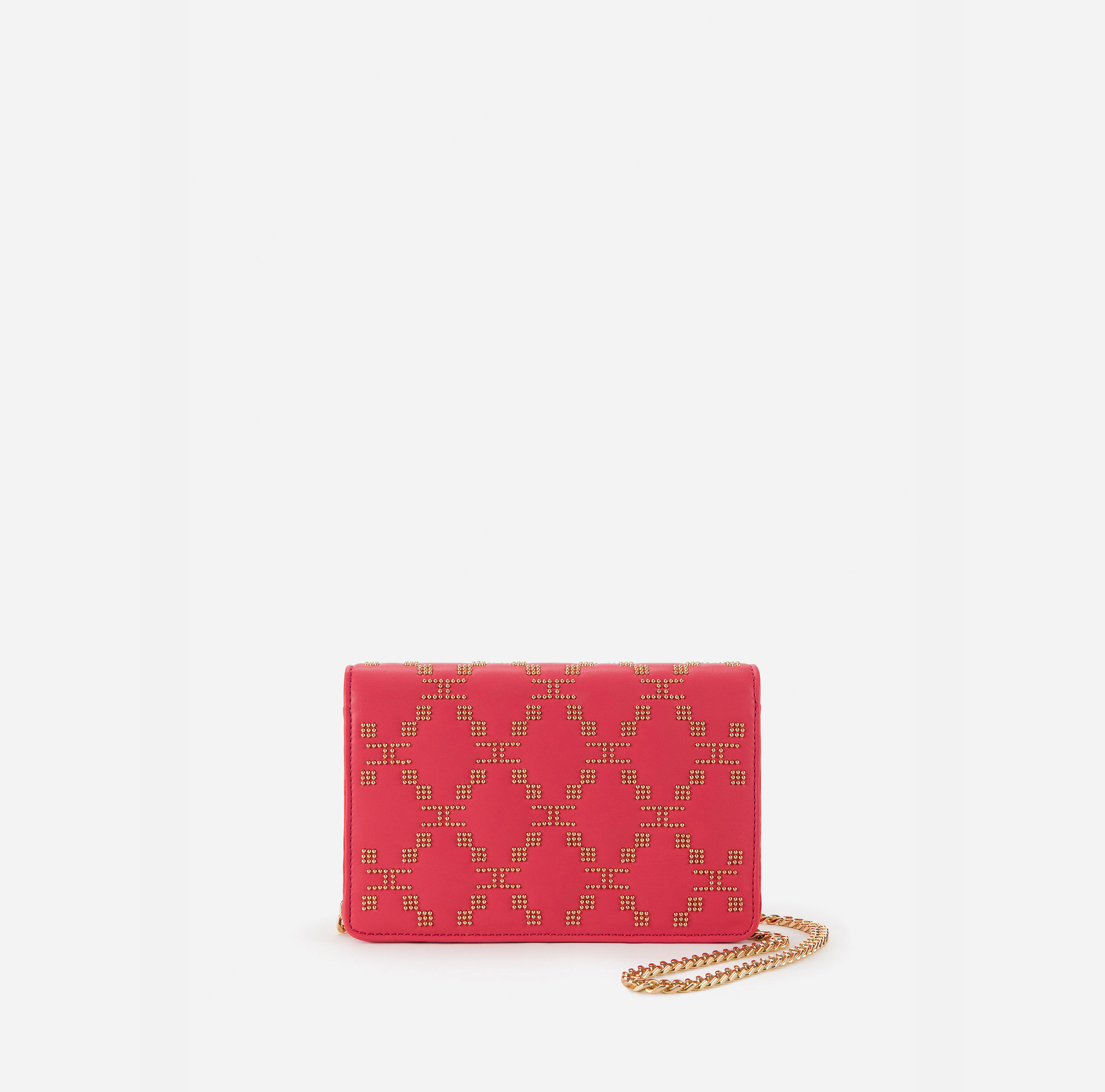 Wallet on chain with micro-studs pattern - Elisabetta Franchi