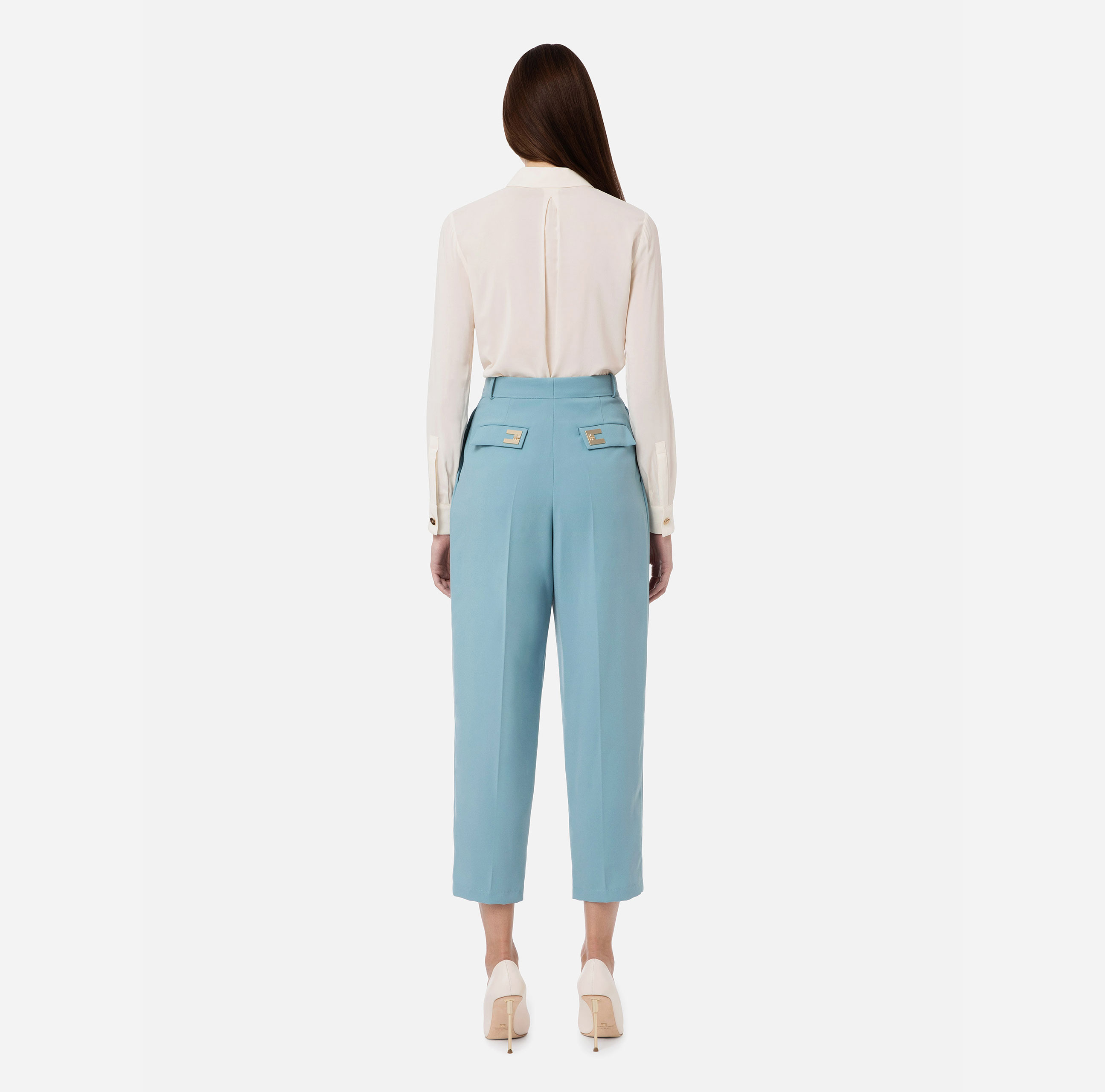 Viscose stretch georgette shirt - Elisabetta Franchi