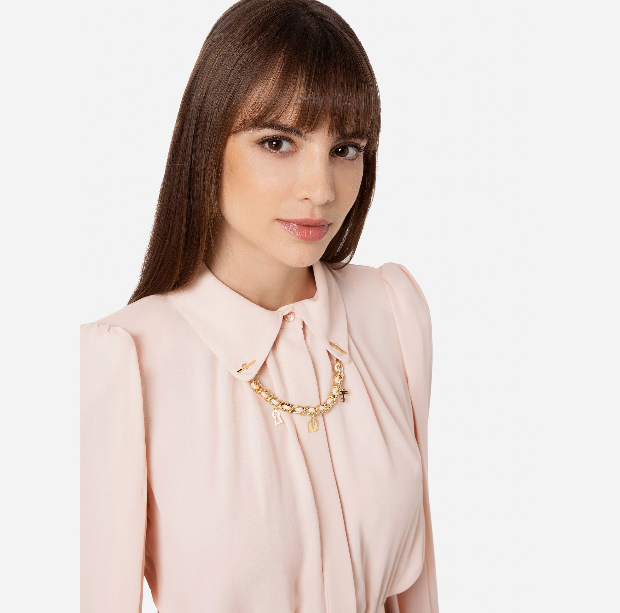 Cropped shirt with important collar - Elisabetta Franchi