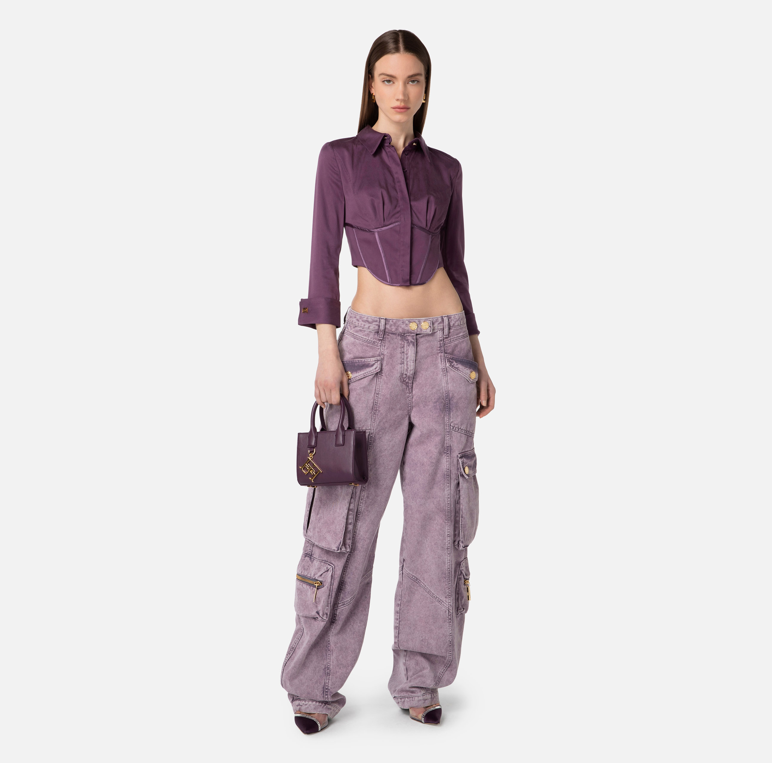 Camicia bustier in raso - Elisabetta Franchi
