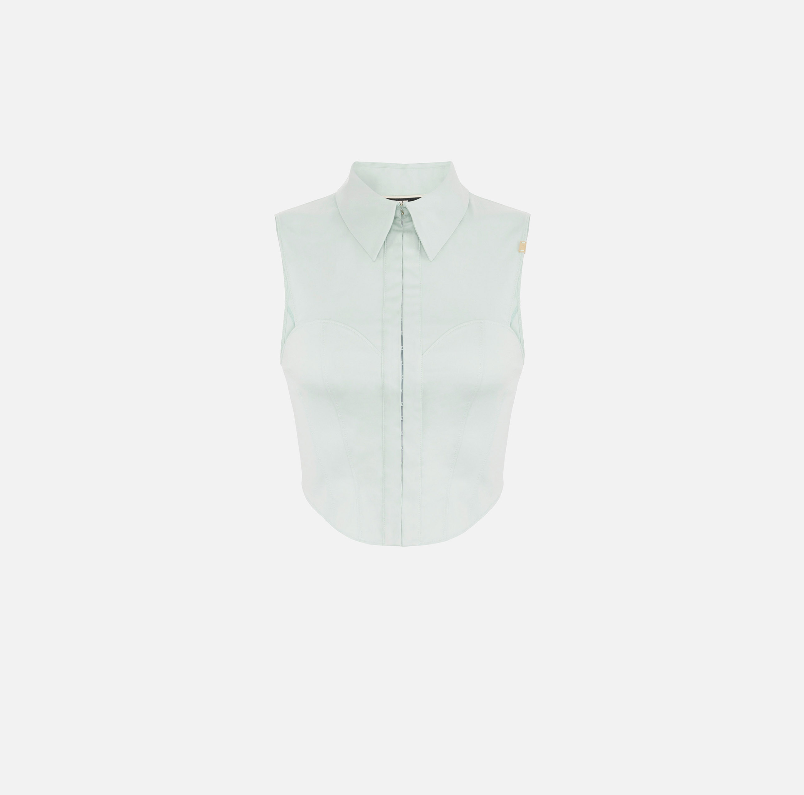 Cotton poplin bustier-style shirt - ABBIGLIAMENTO - Elisabetta Franchi