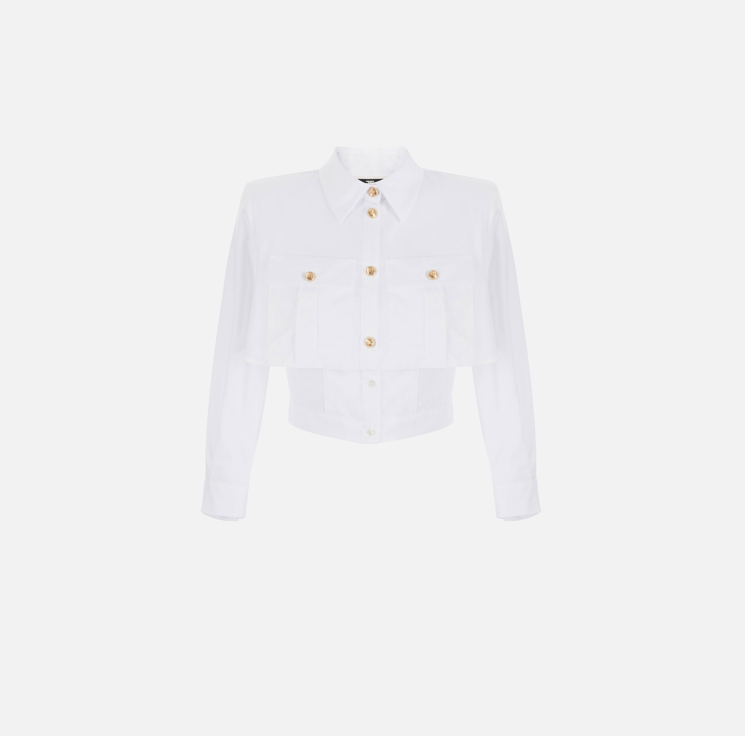Double-layered cotton poplin shirt - ABBIGLIAMENTO - Elisabetta Franchi
