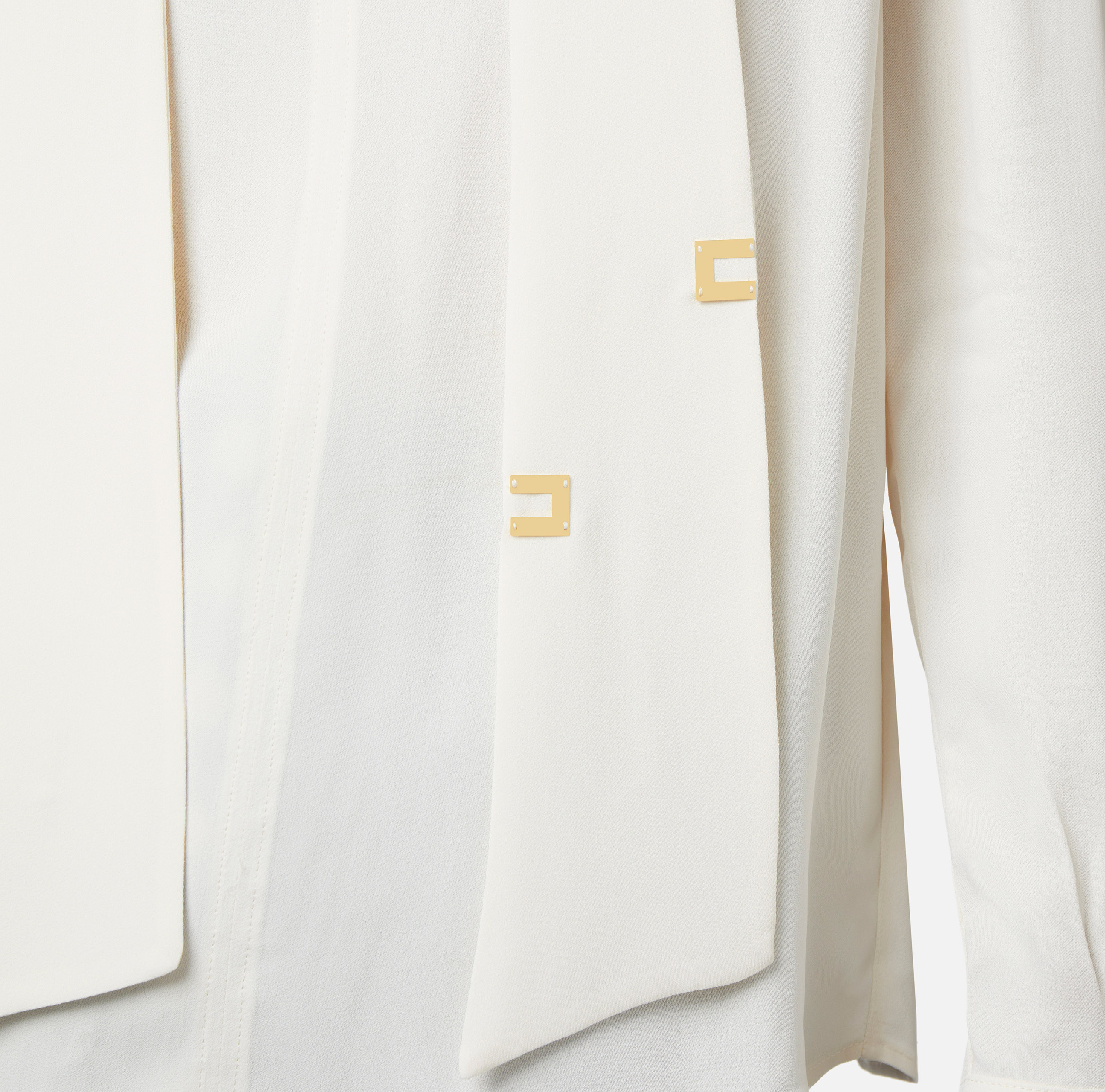 Camicia in georgette di viscosa con foulard lettering - Elisabetta Franchi