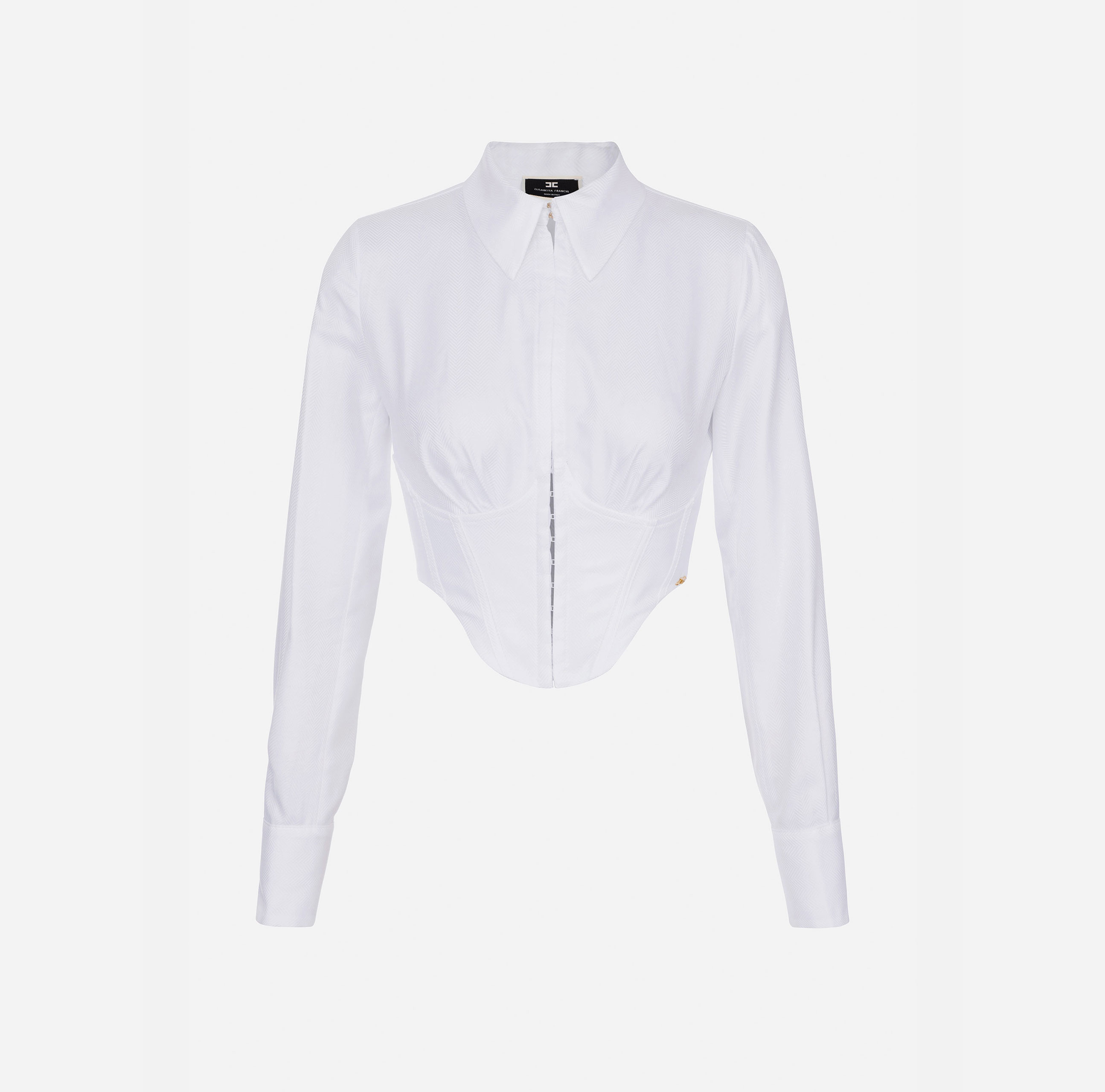 Cropped bustier shirt - ABBIGLIAMENTO - Elisabetta Franchi