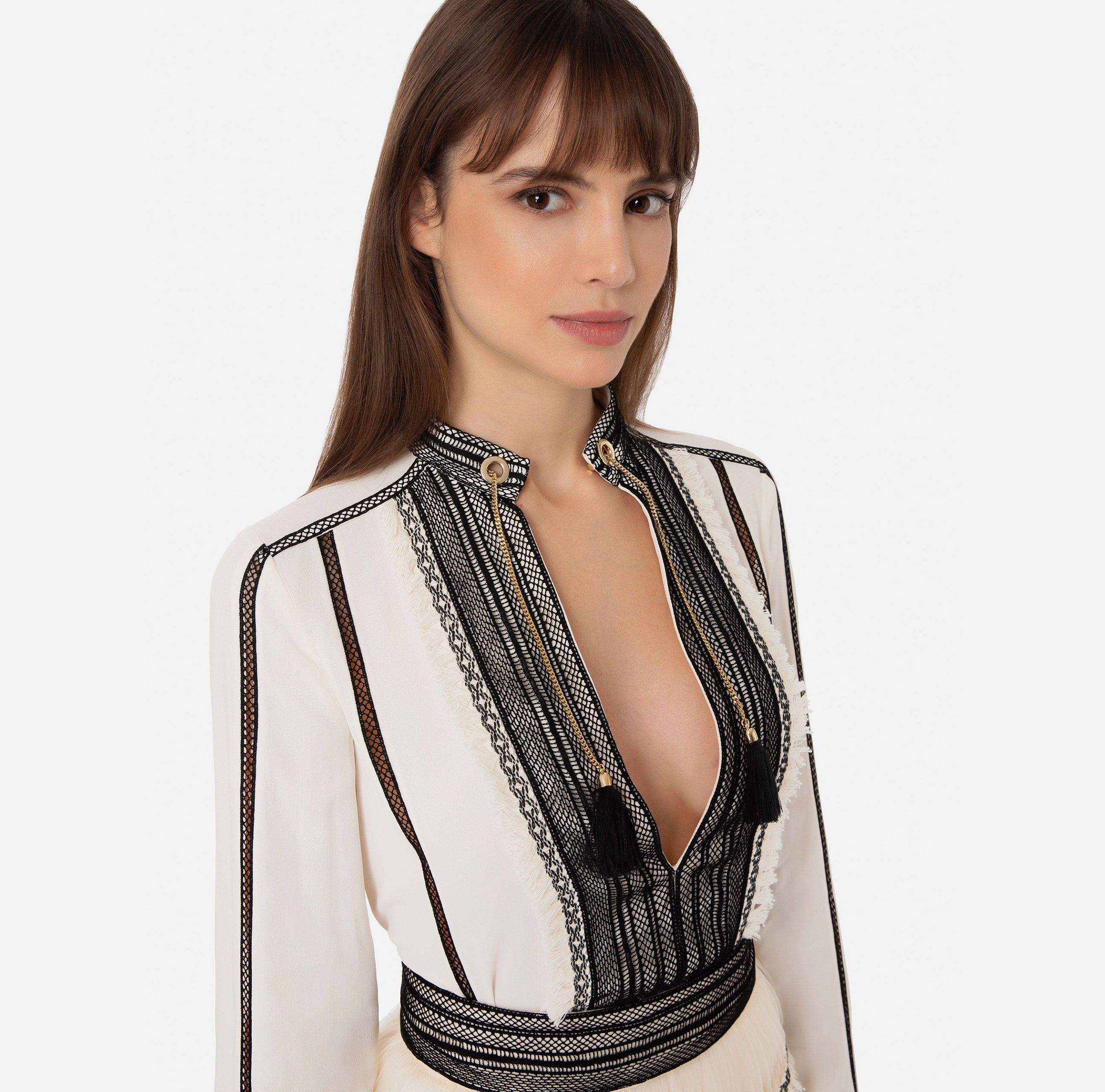 Blouse with lace work - Elisabetta Franchi