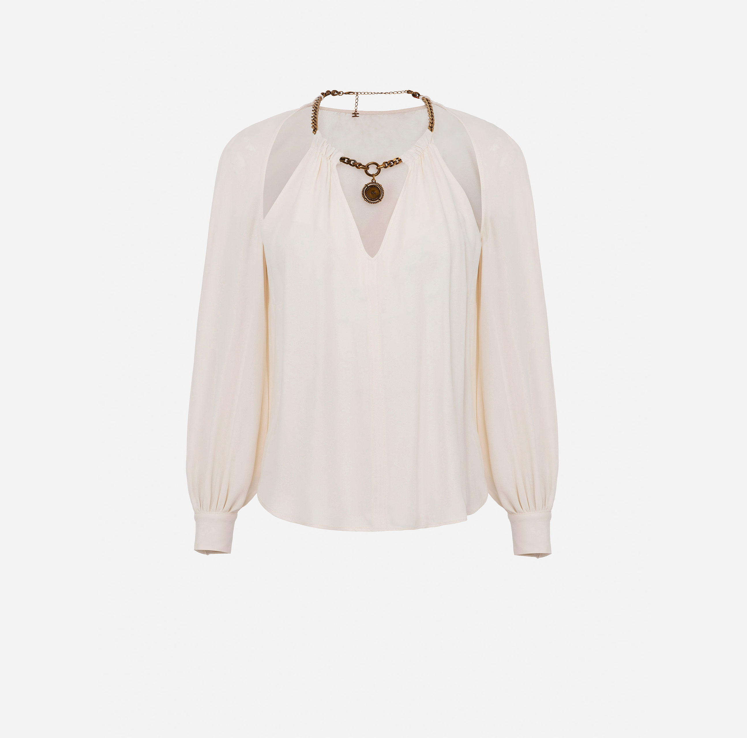 Blouse with necklace in the neckline - Elisabetta Franchi