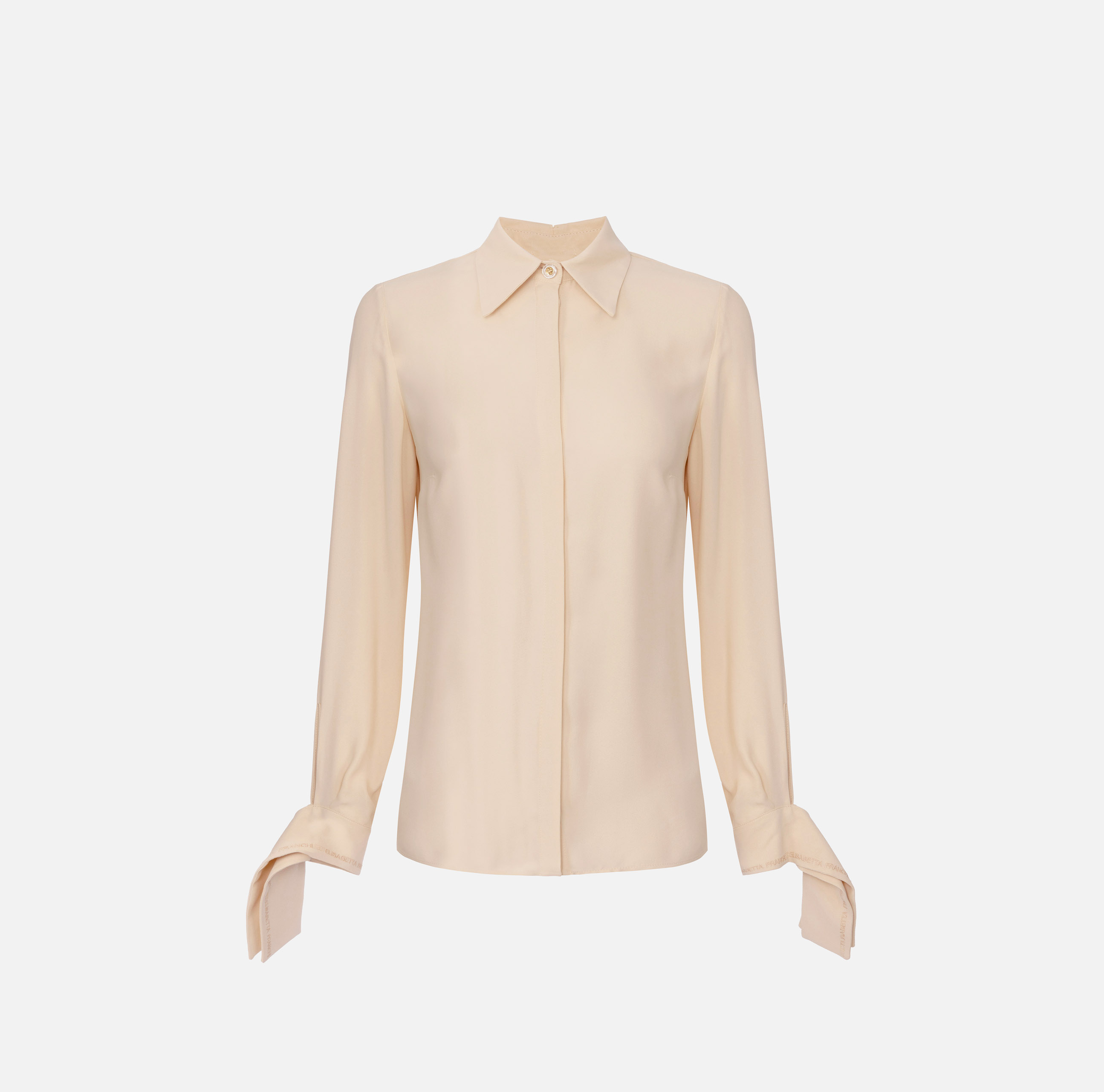 Blouse in georgette fabric with embroidered cuffs - ABBIGLIAMENTO - Elisabetta Franchi