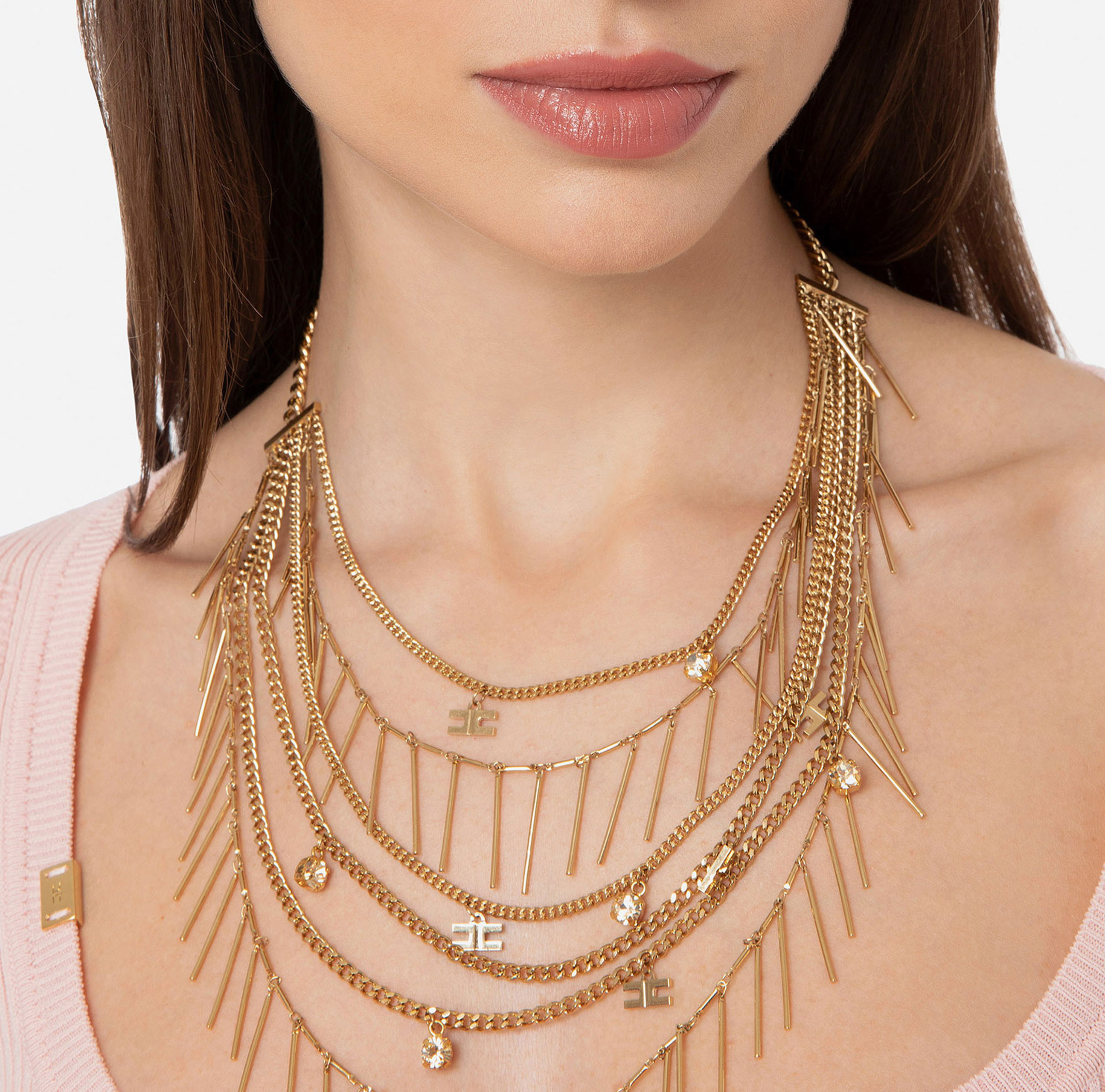 Multi-strand choker necklace - Elisabetta Franchi