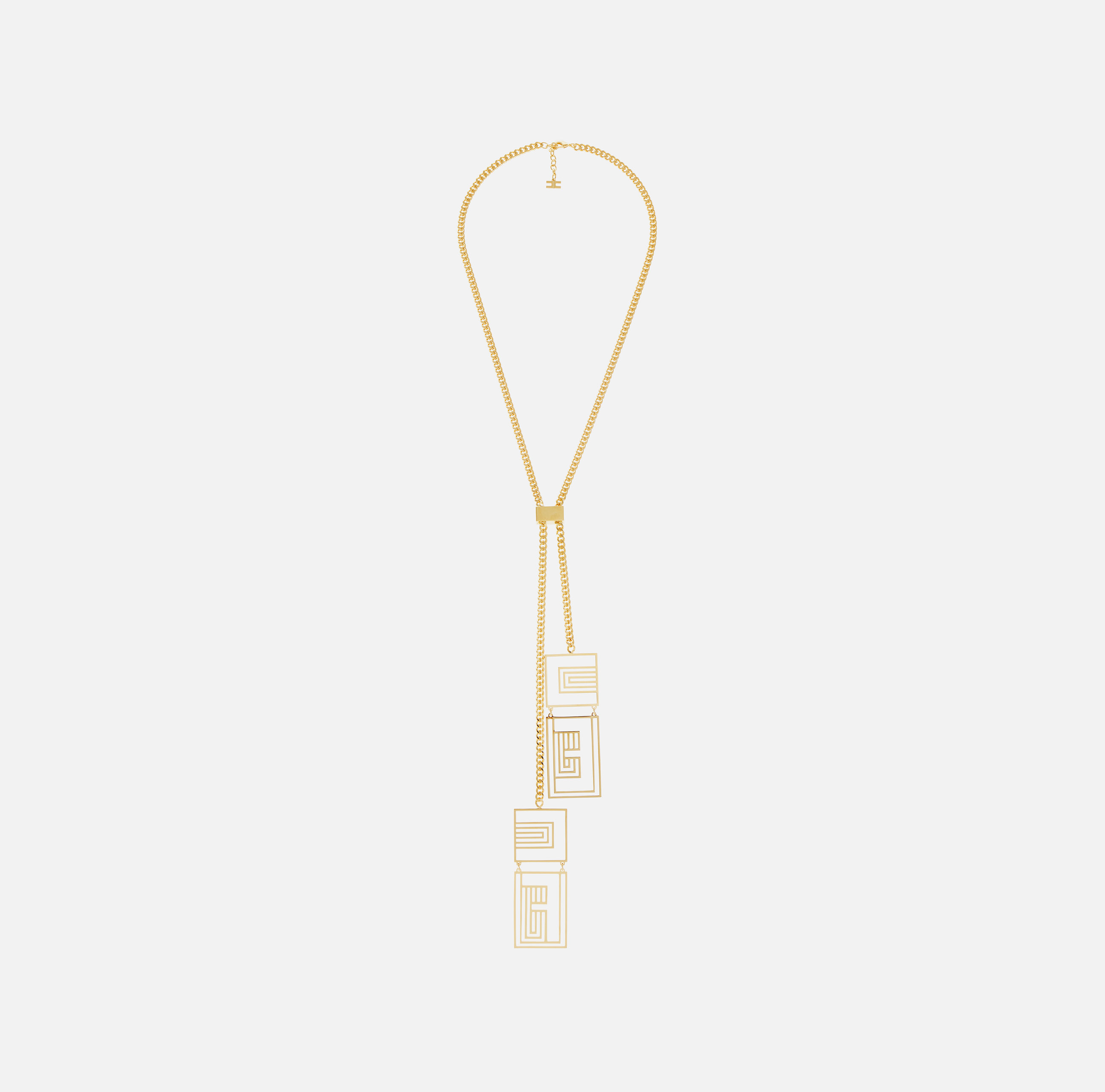 Long collier avec chaîne logo - ACCESSORI - Elisabetta Franchi