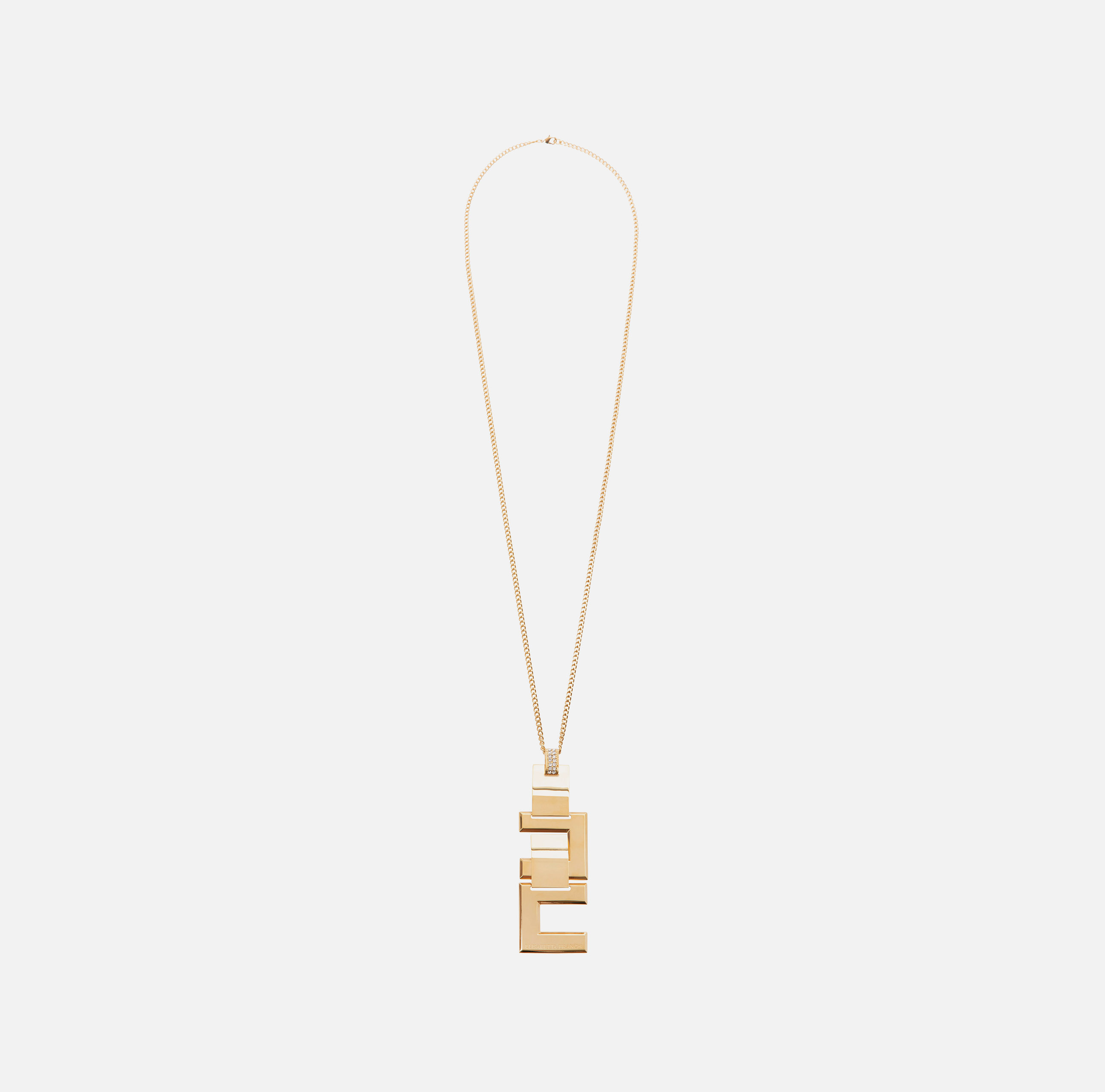 Necklace with logo charms and rhinestones - Elisabetta Franchi