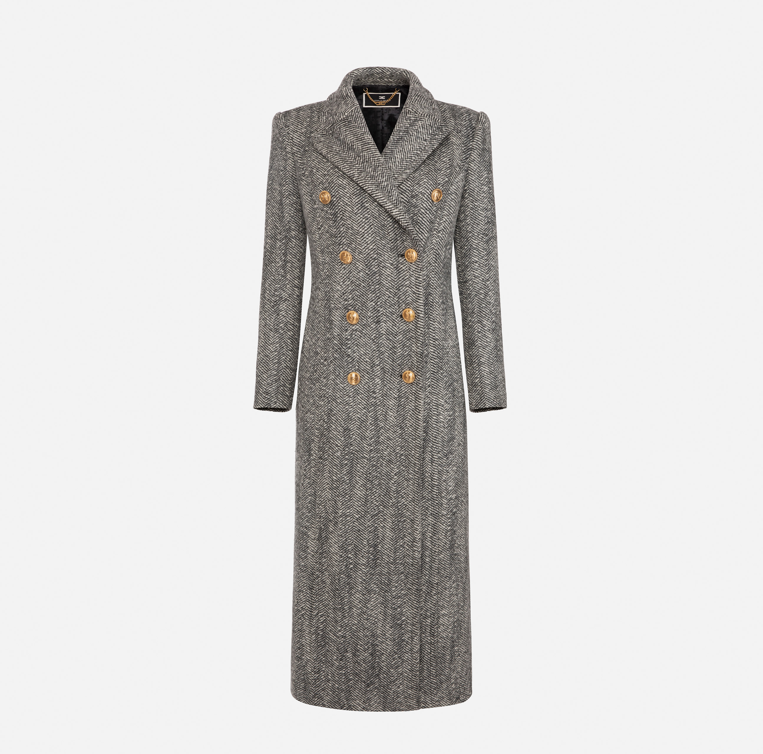 Straight-cut bouclé wool coat - ABBIGLIAMENTO - Elisabetta Franchi