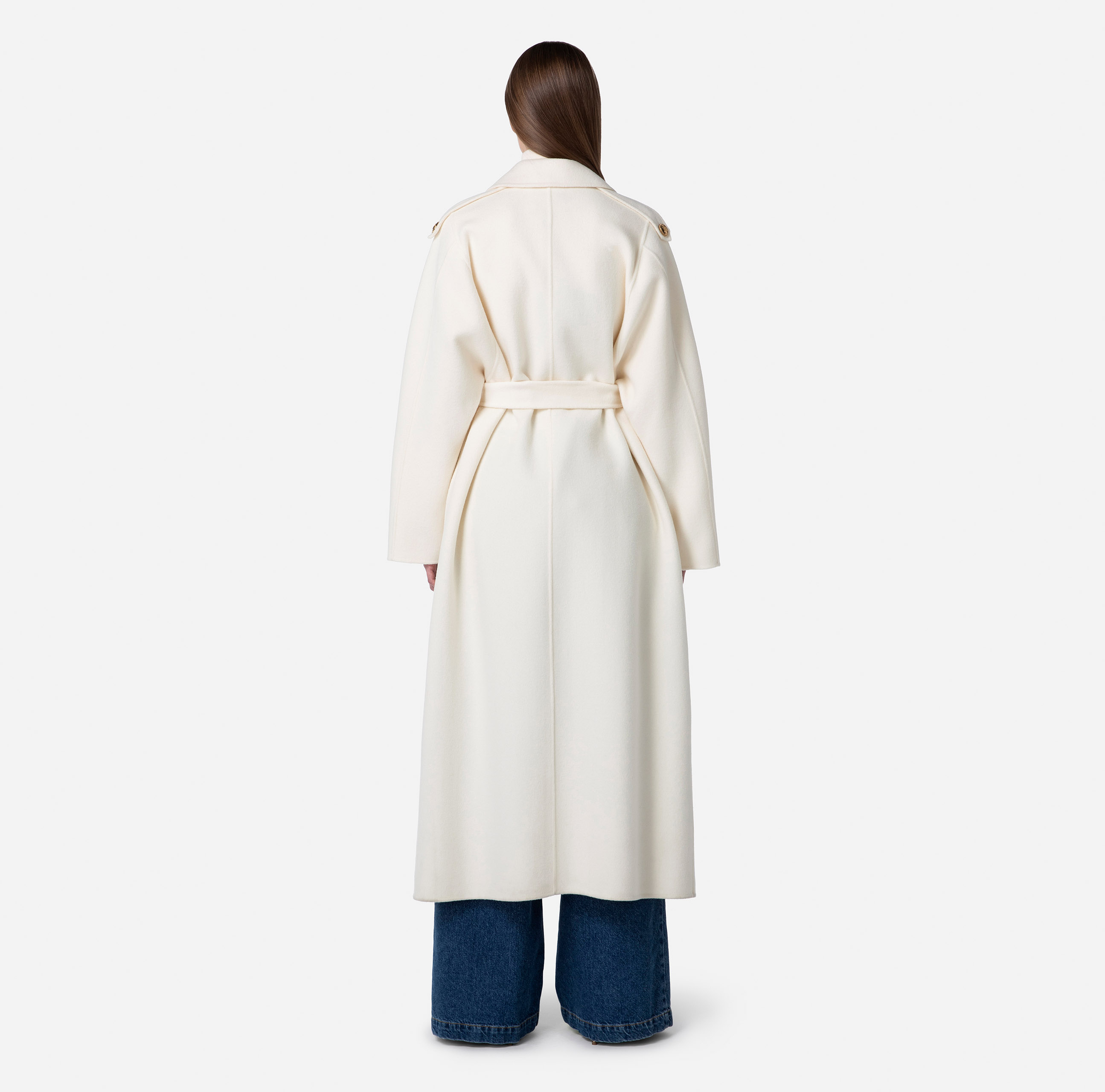 Pure wool coat with shirt collar - Elisabetta Franchi