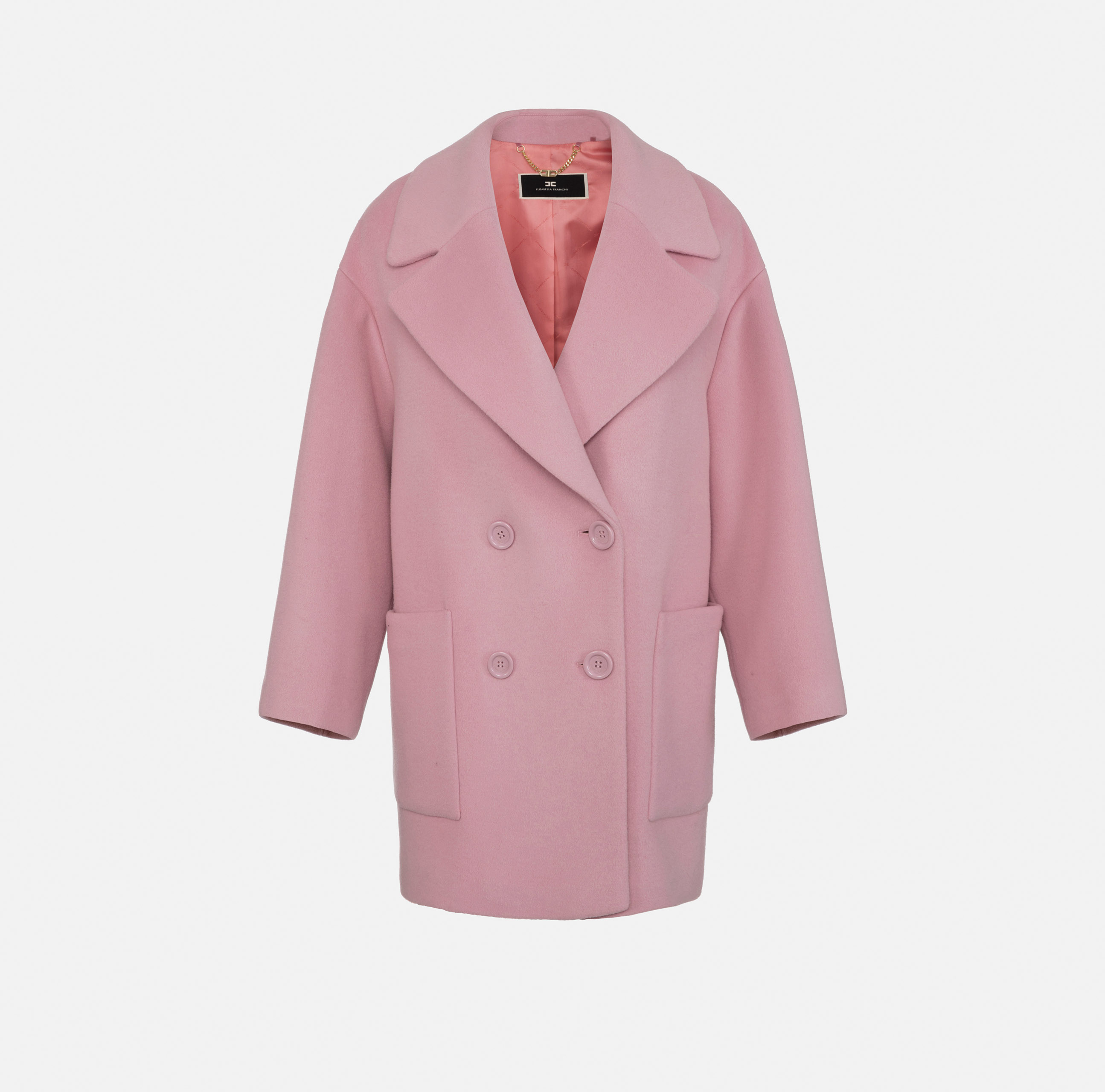 Refeer jacket-cut short wool coat - Elisabetta Franchi