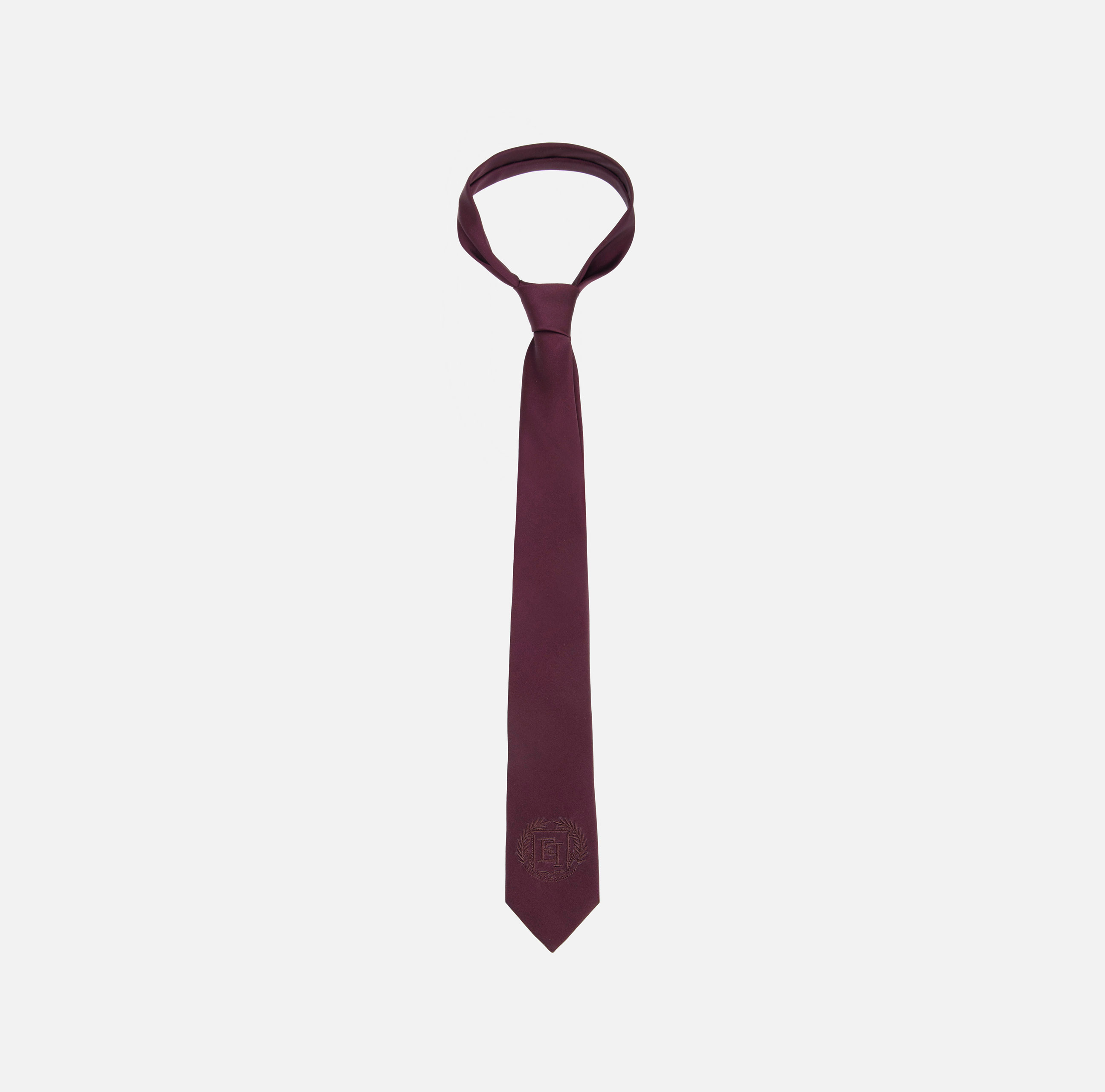Silk tie with embroidered logo - ACCESSORI - Elisabetta Franchi