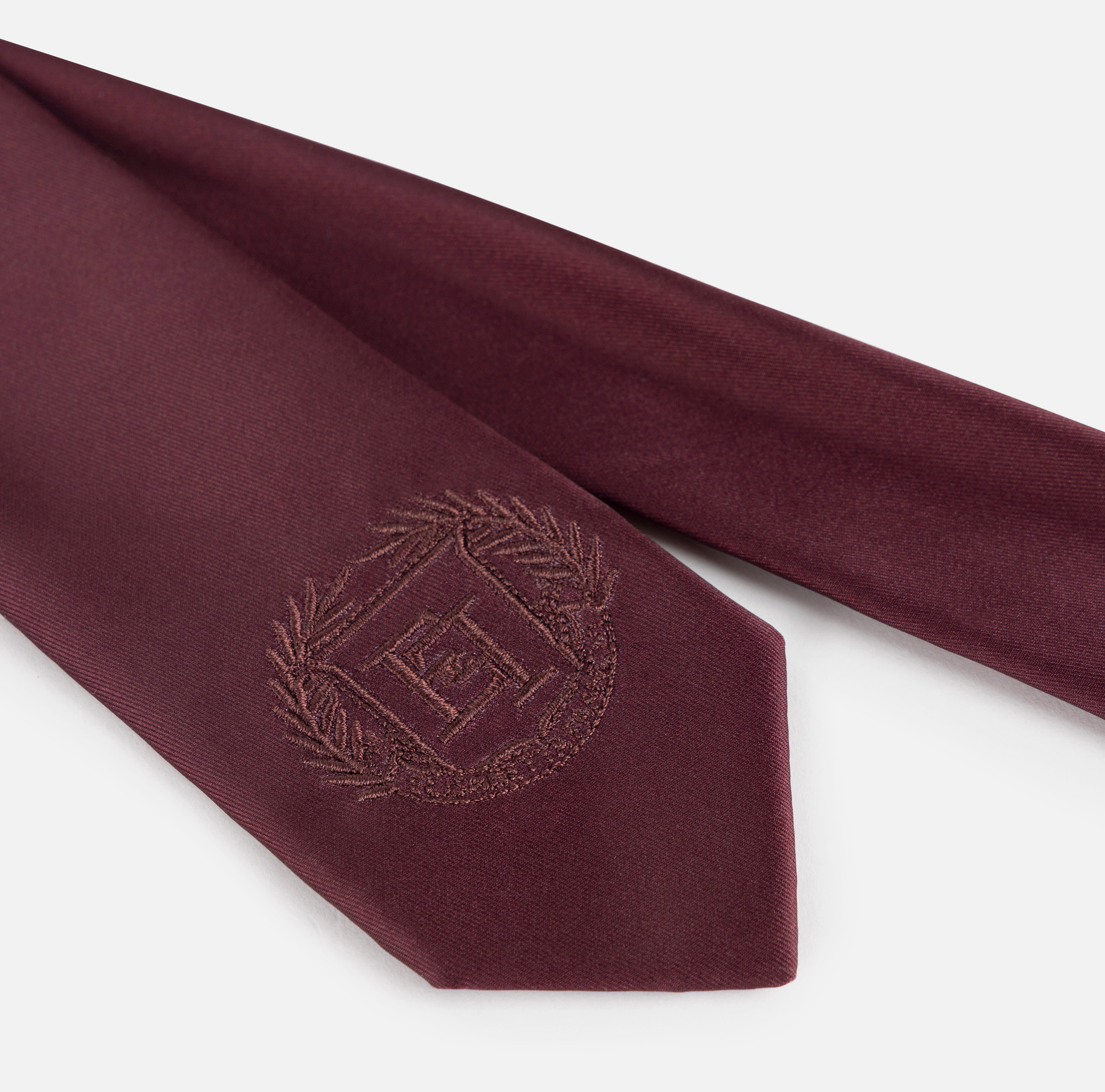 Silk tie with embroidered logo - Elisabetta Franchi