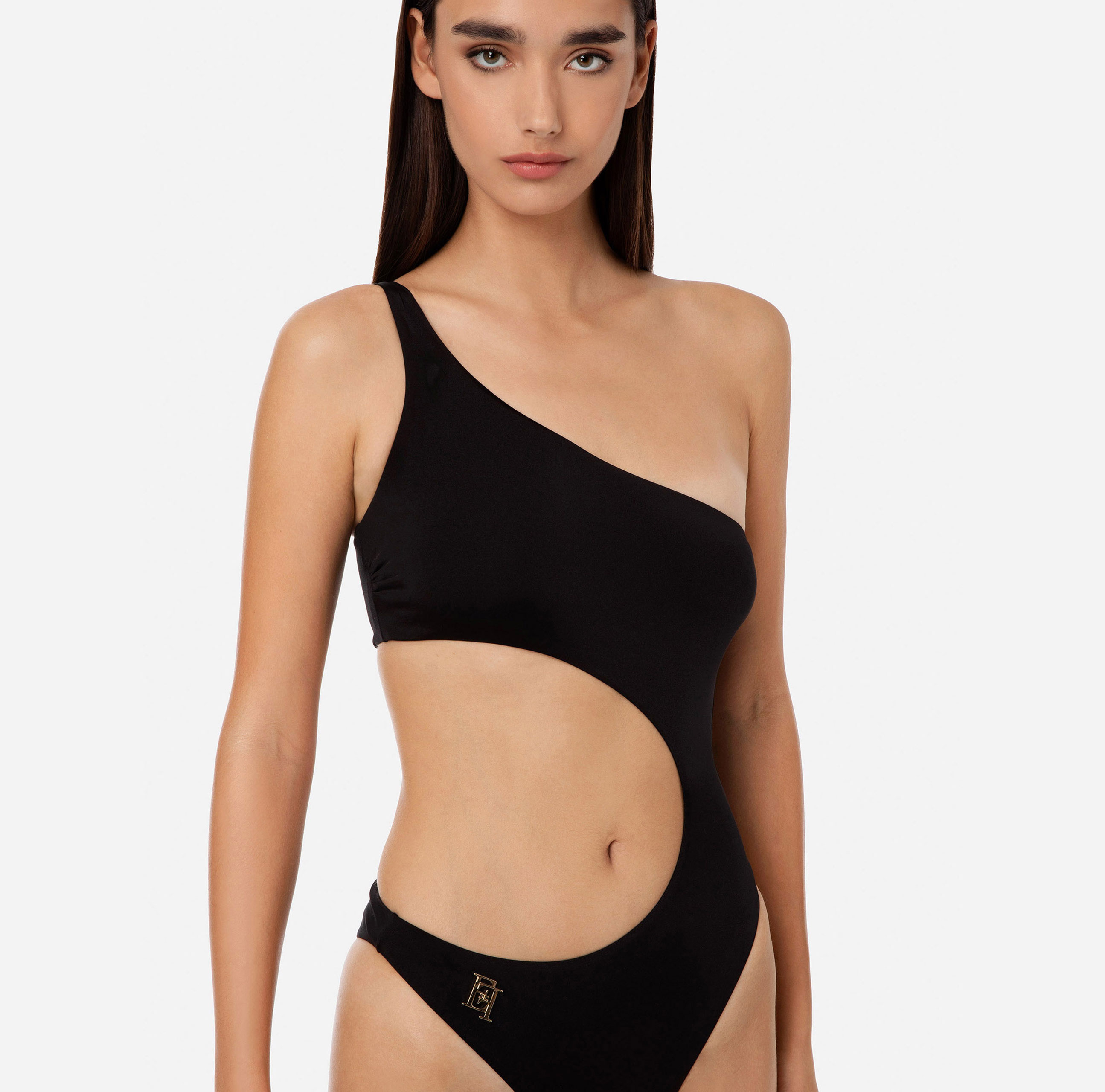 Asymmetrical one-shoulder swimsuit - Elisabetta Franchi