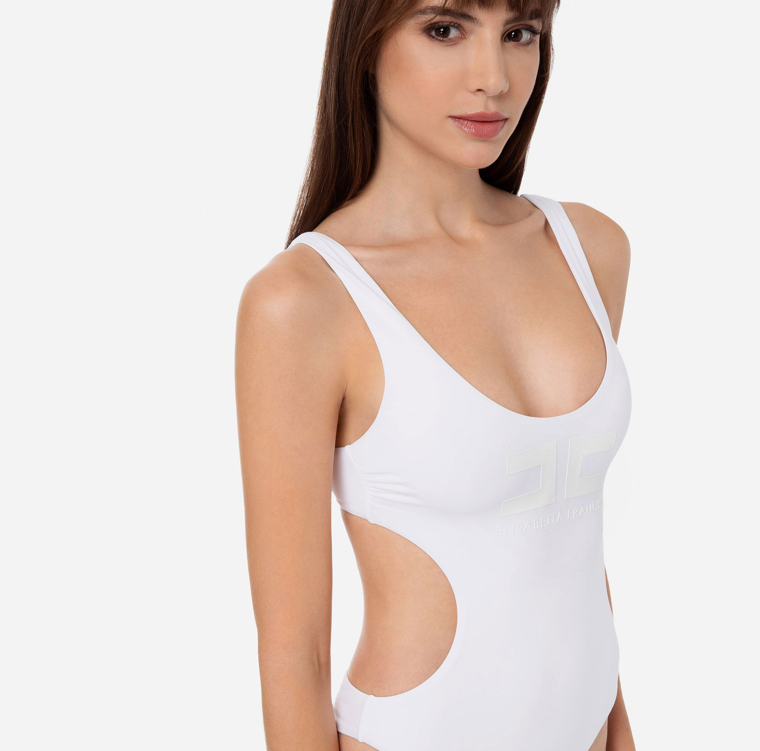 One-piece swimsuit with wide neckline - Elisabetta Franchi