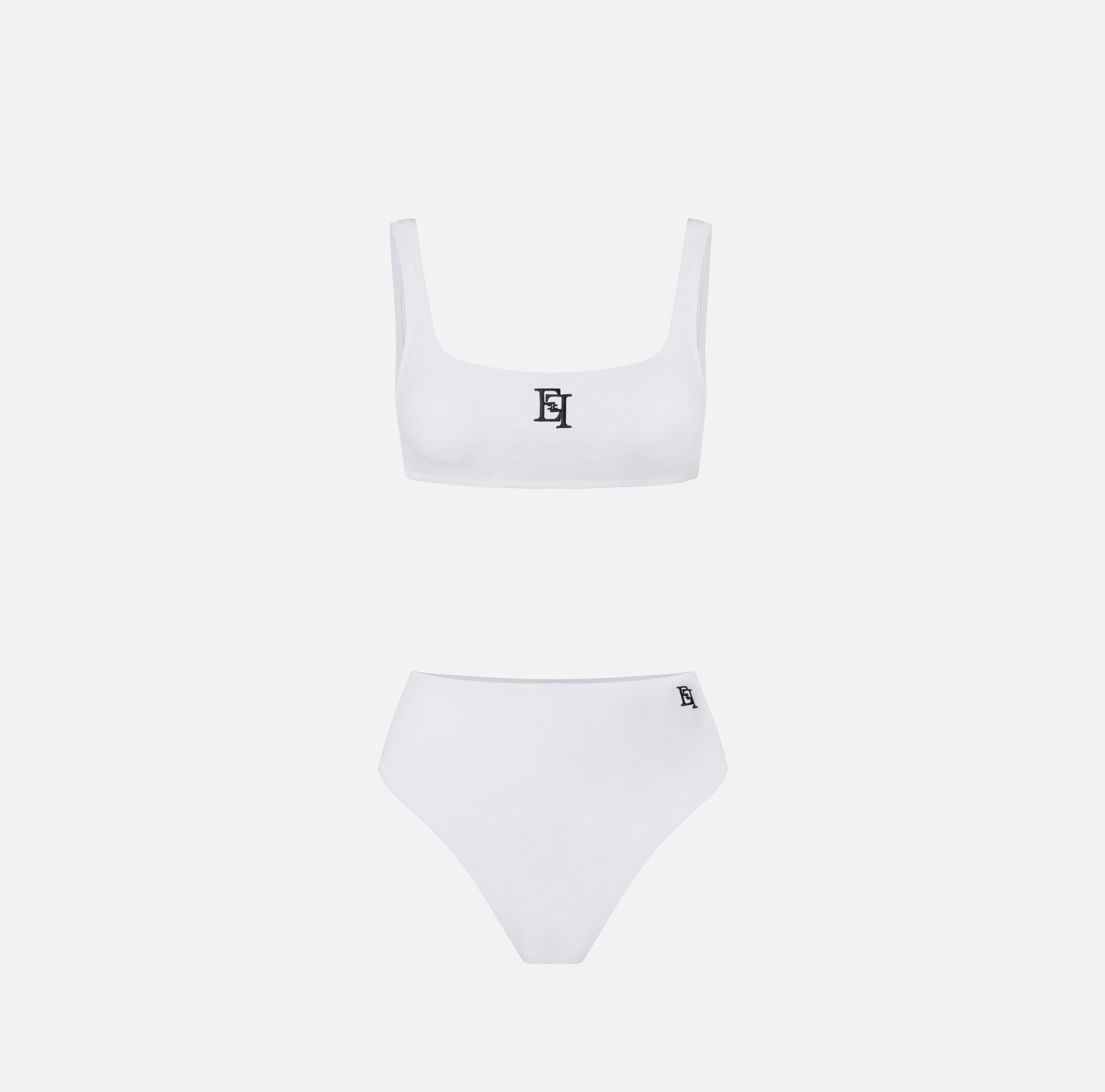 Two-piece swimsuit with embroidered logo - Elisabetta Franchi