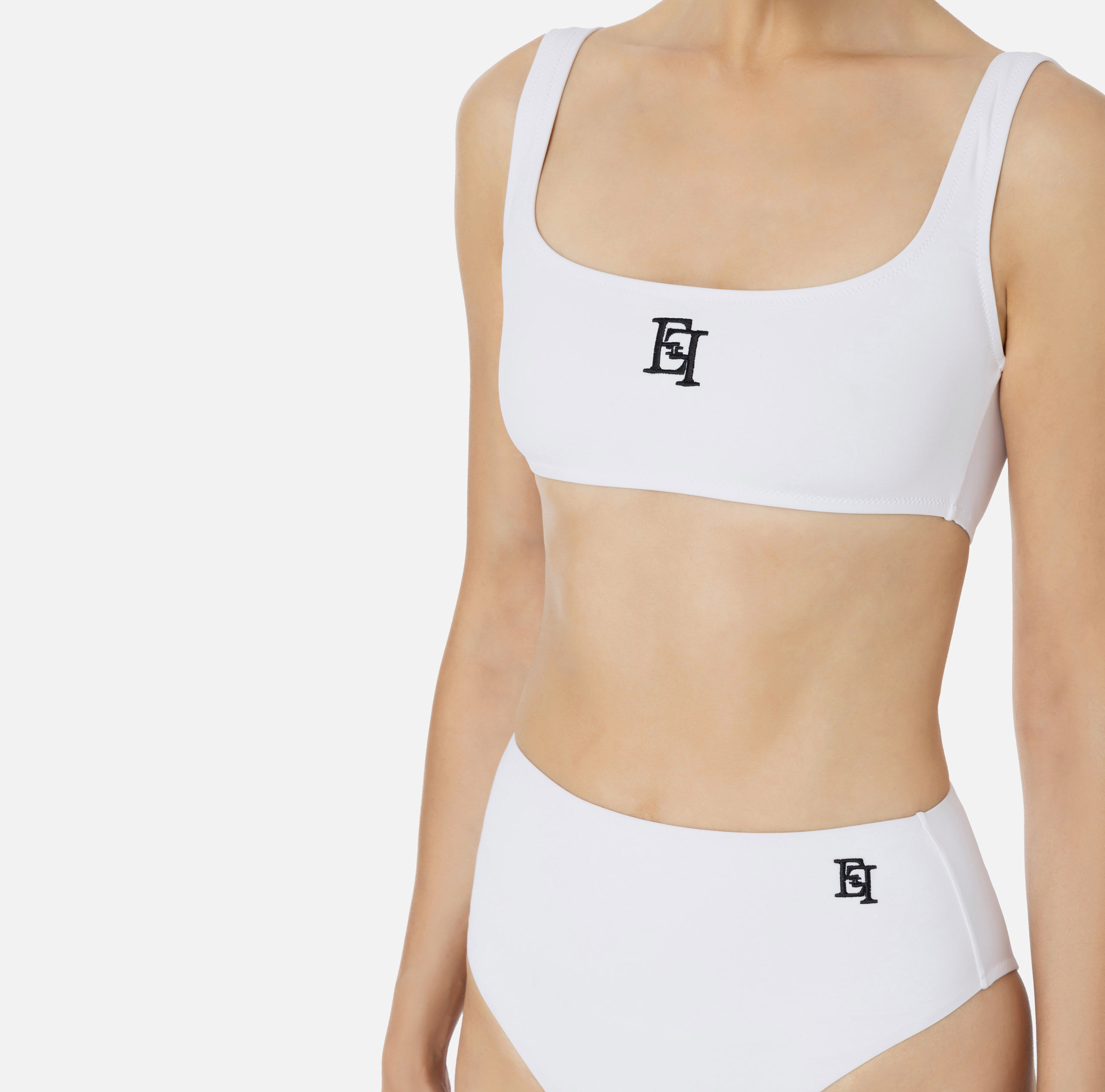 Two-piece swimsuit with embroidered logo - Elisabetta Franchi