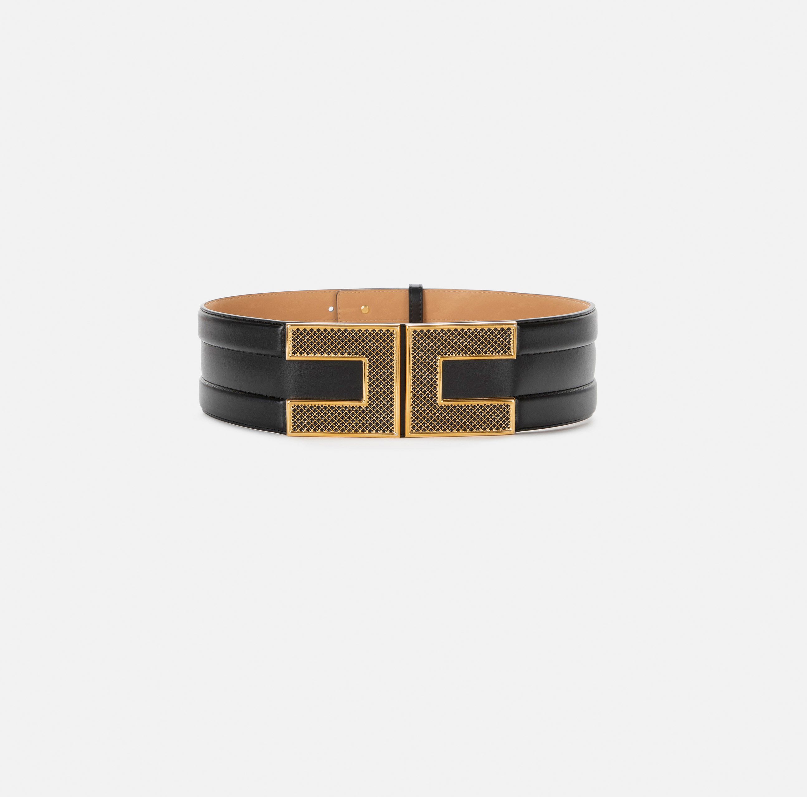 Synthetic material belt with enamelled plaque - ACCESSORI - Elisabetta Franchi