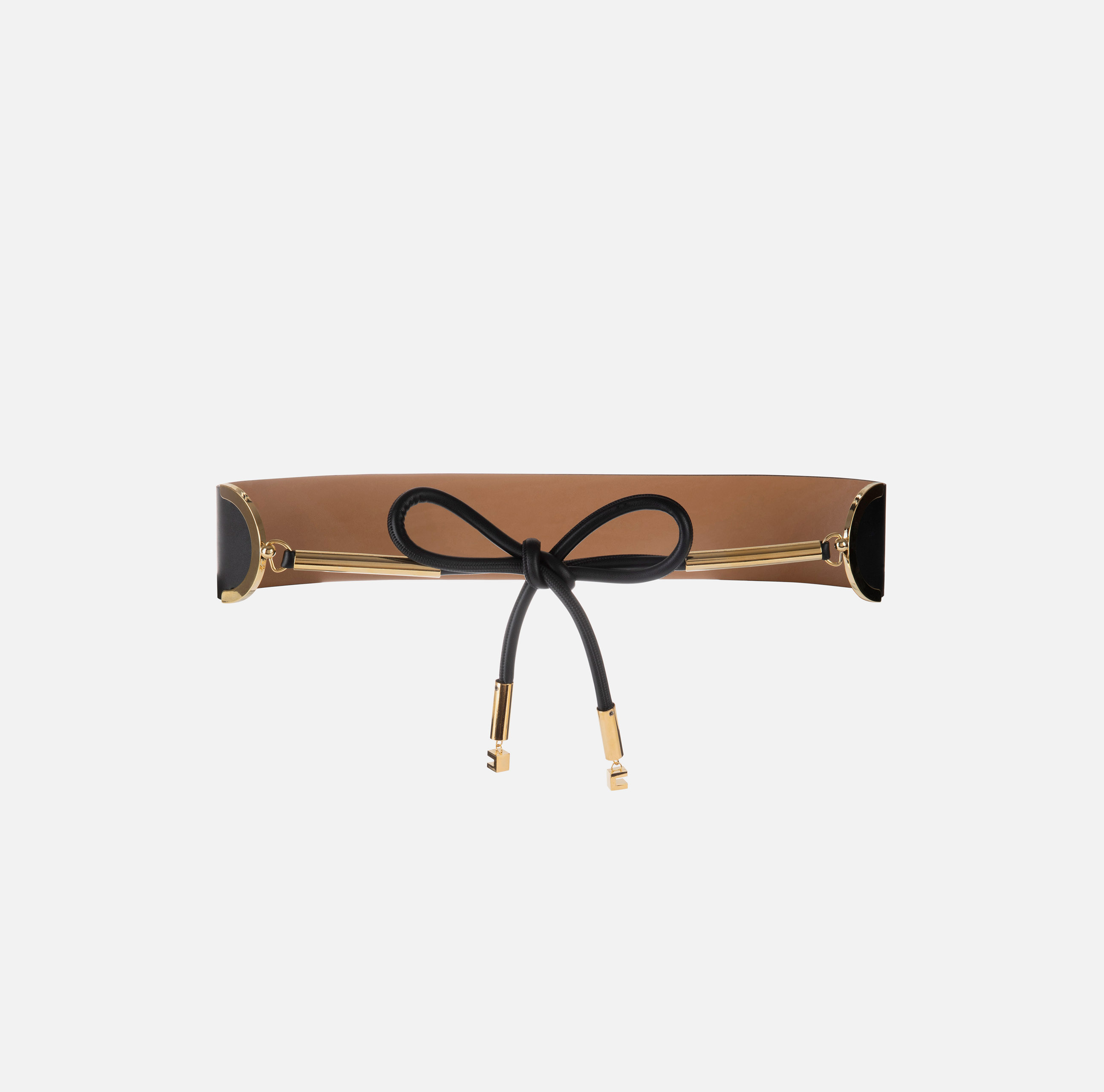 Synthetic material wide belt with knot - Elisabetta Franchi