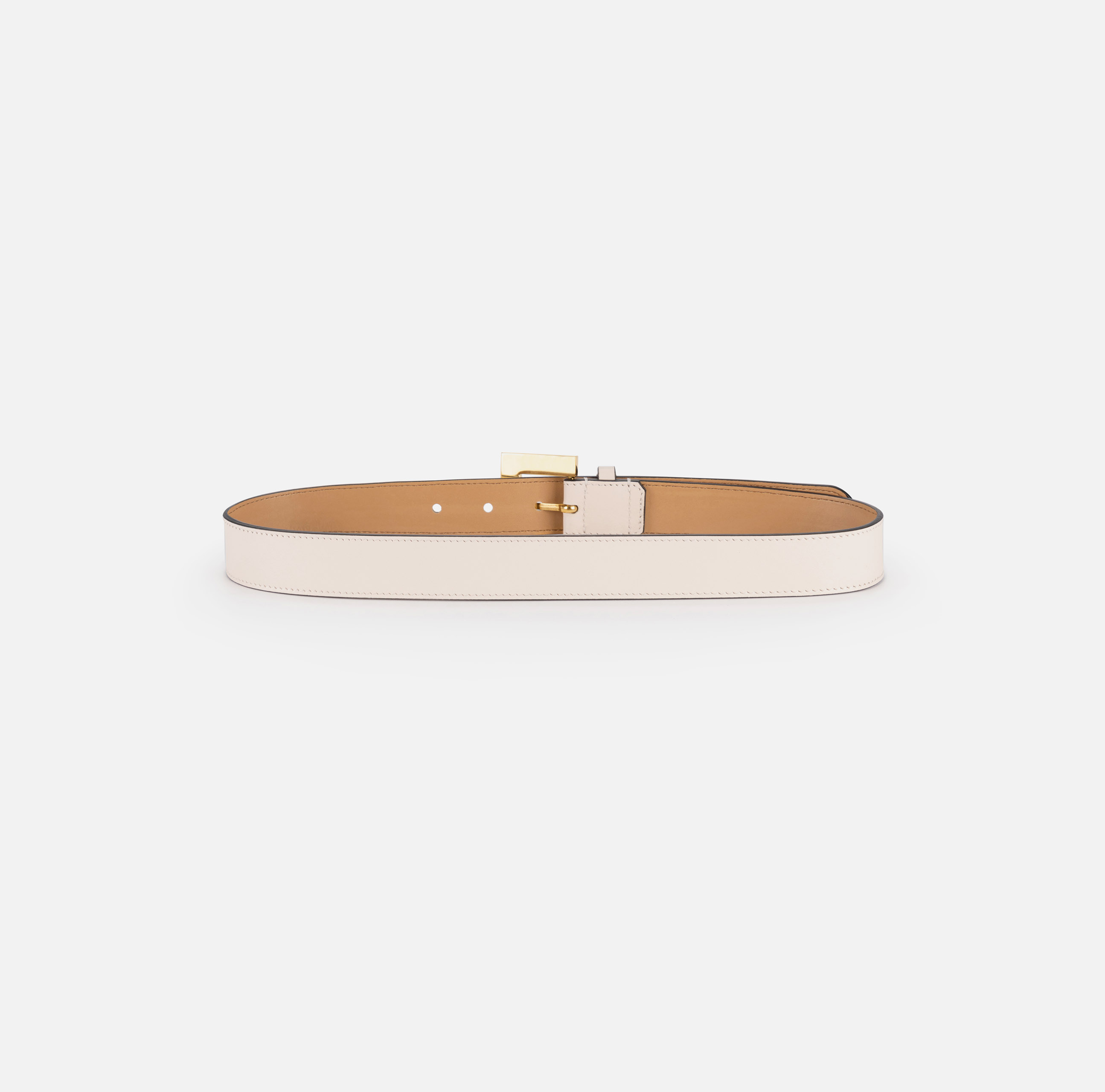 Leather belt with horsebit loop - Elisabetta Franchi