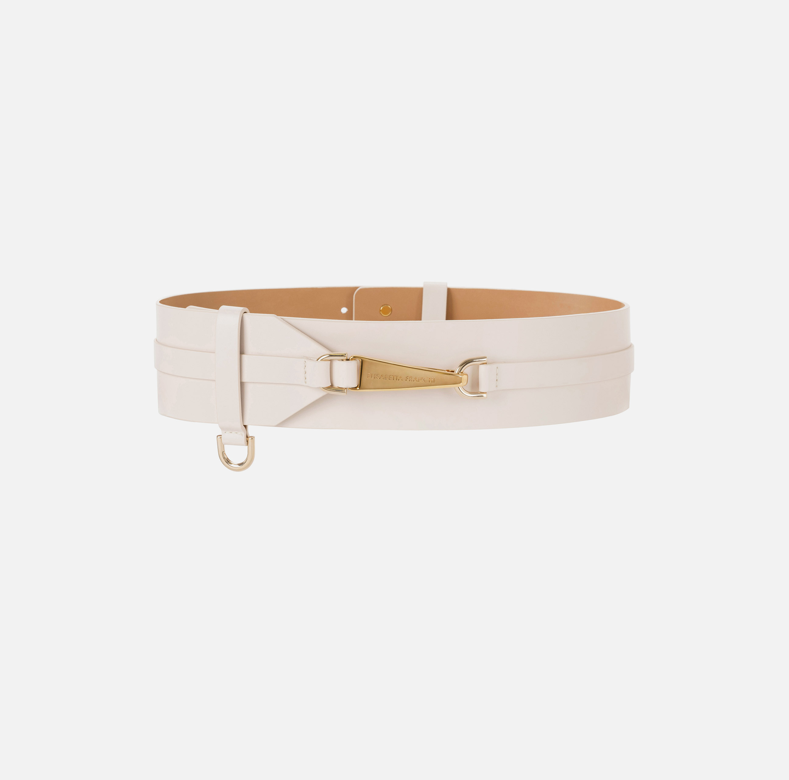 Synthetic material wide belt with snap hook - ACCESSORI - Elisabetta Franchi