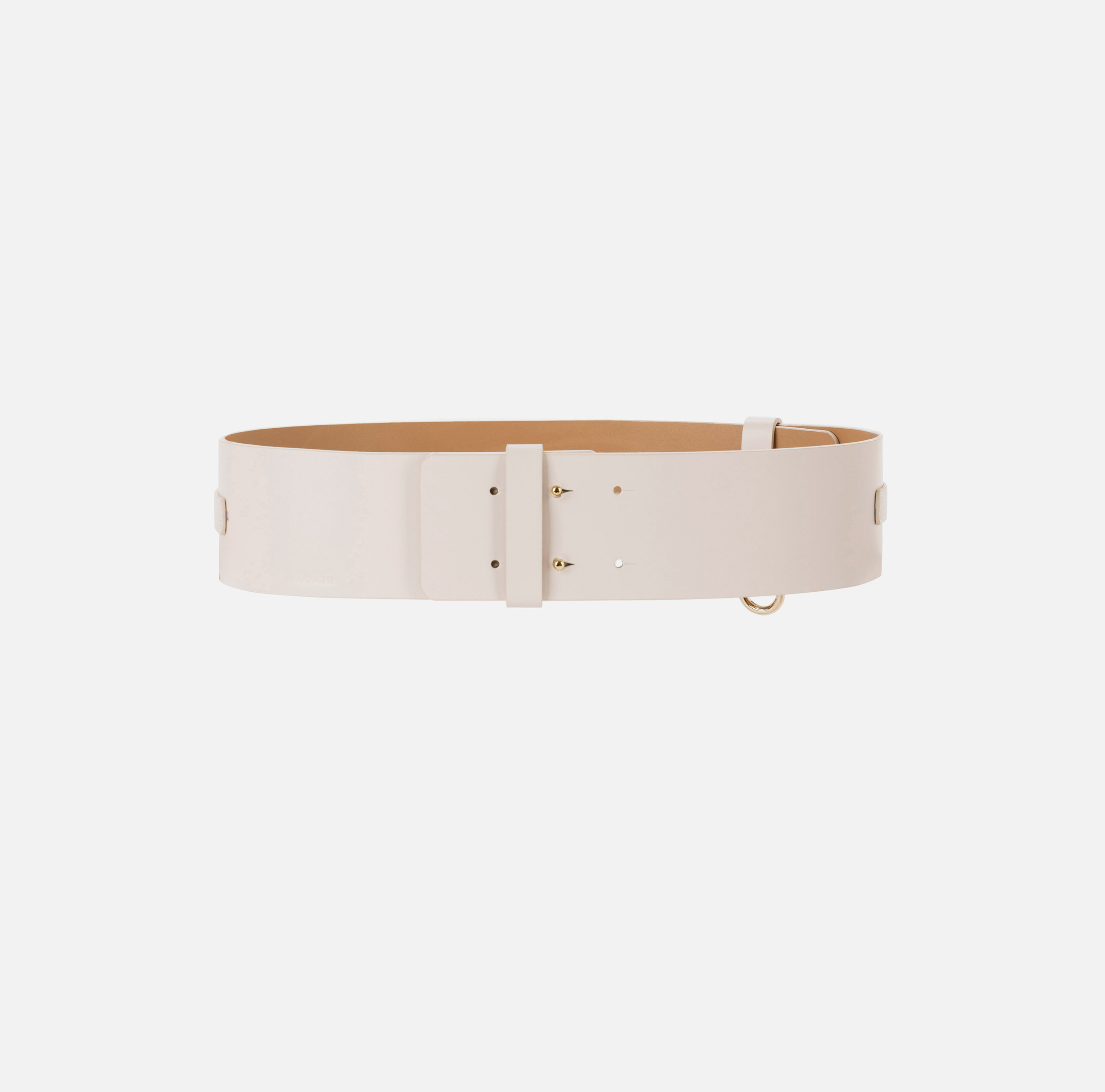 Synthetic material wide belt with snap hook - Elisabetta Franchi