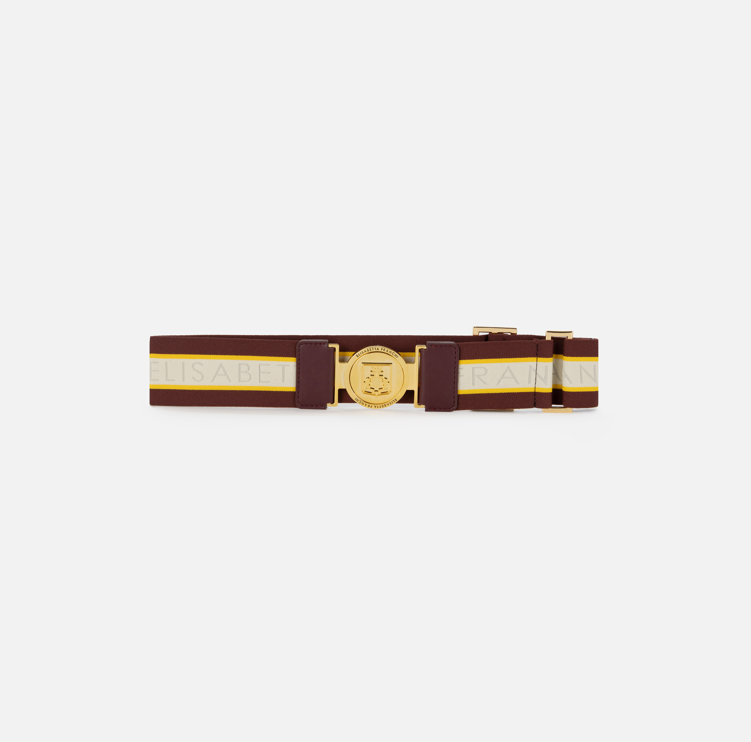 Logoed elastic belt with logo buckle - ACCESSORI - Elisabetta Franchi
