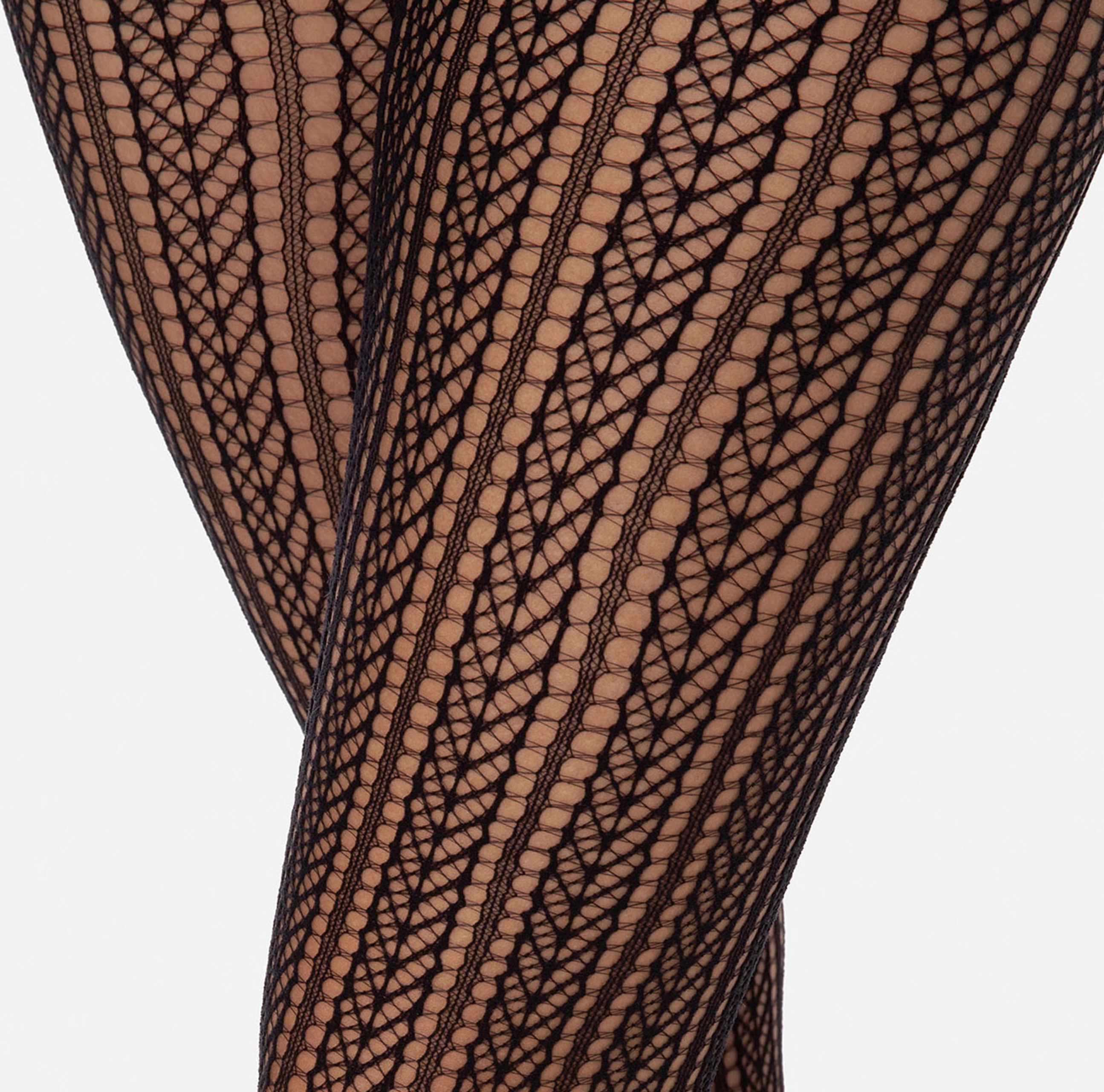 Herringbone pattern fishnet tights - Elisabetta Franchi