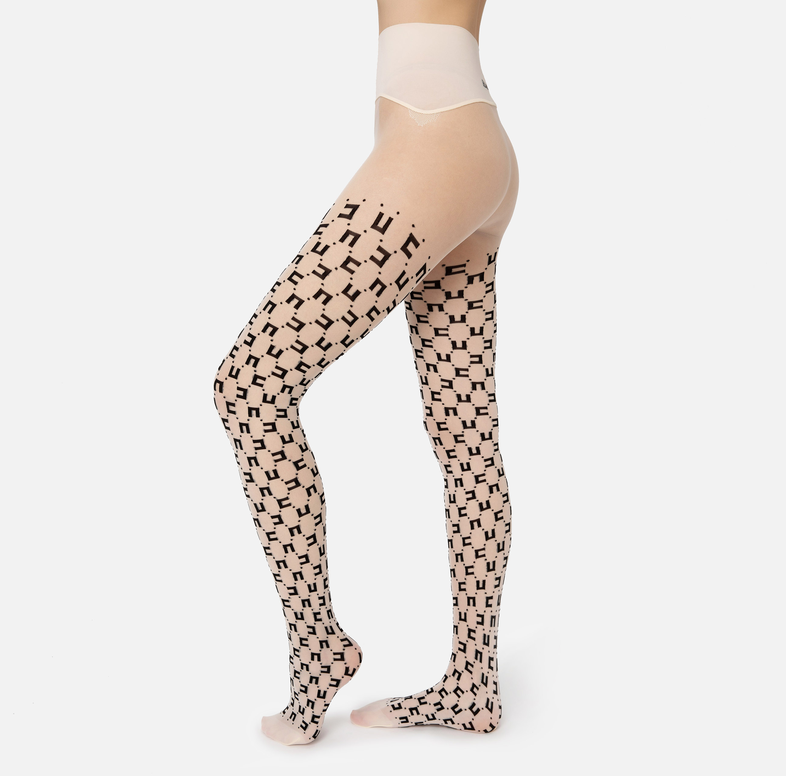 Tights with double-C logo - Elisabetta Franchi