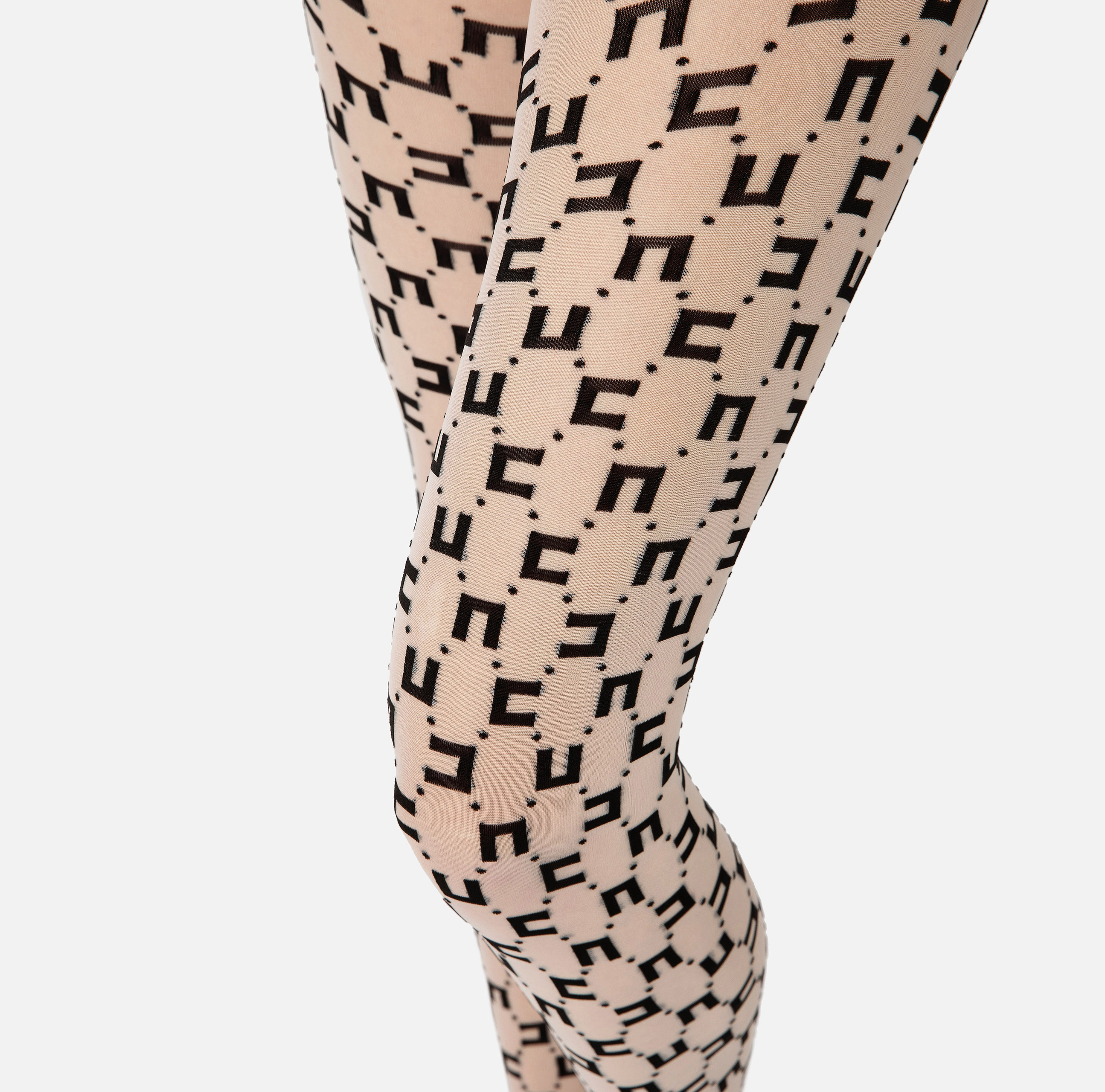 Tights with double-C logo - Elisabetta Franchi