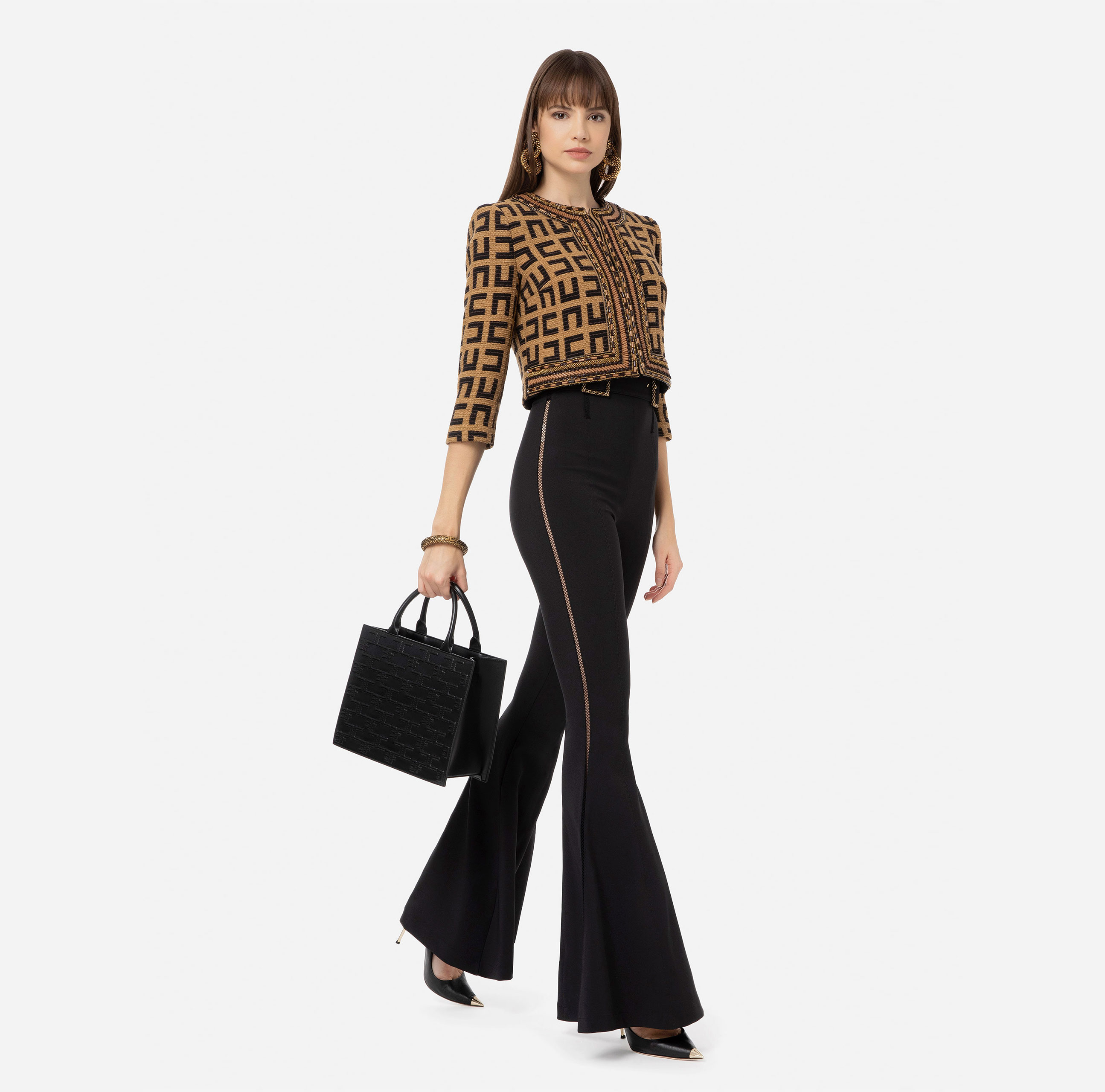 Jacquard tweed jacket - Elisabetta Franchi