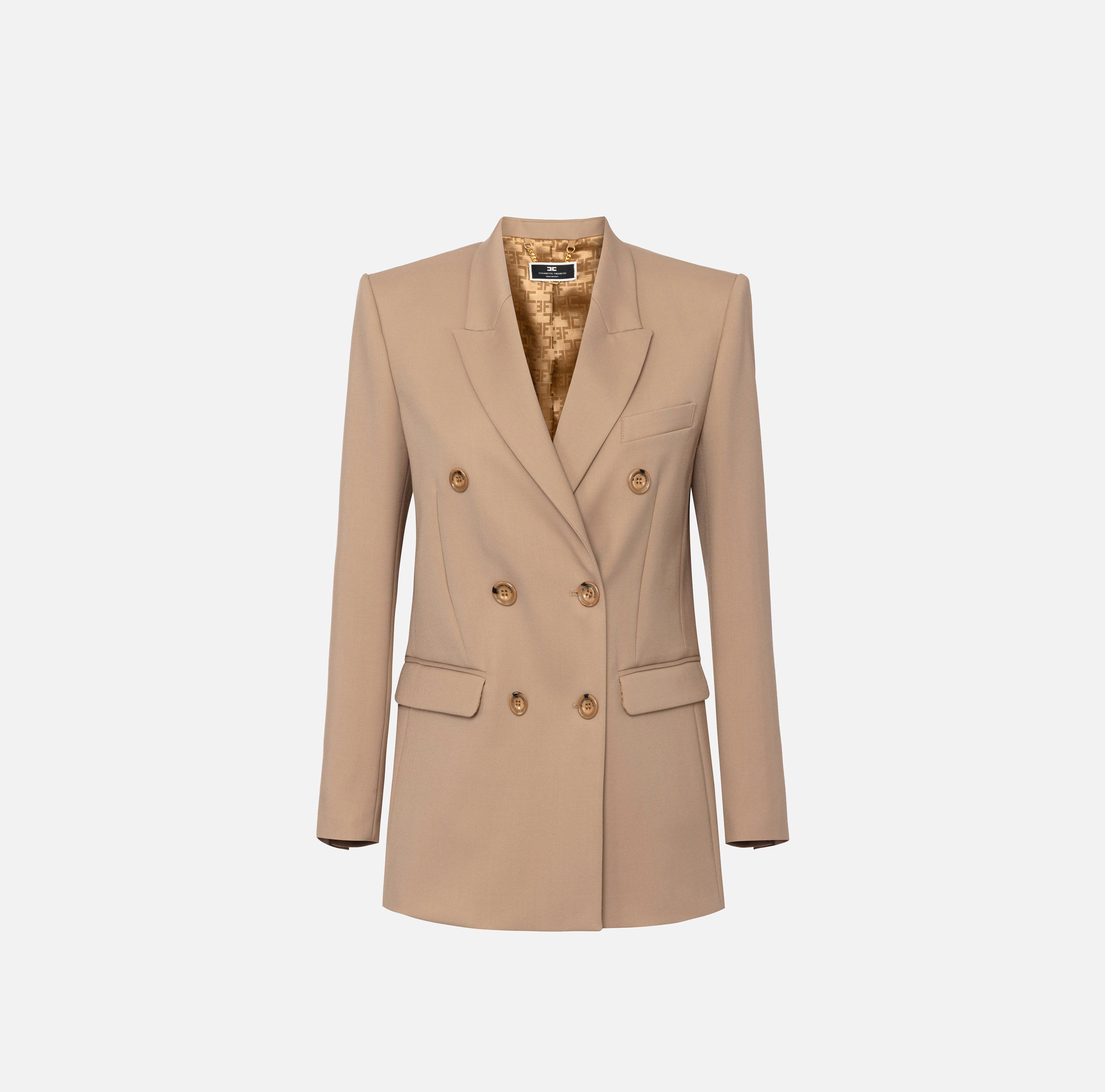 Double-breasted jacket in cool wool - ABBIGLIAMENTO - Elisabetta Franchi