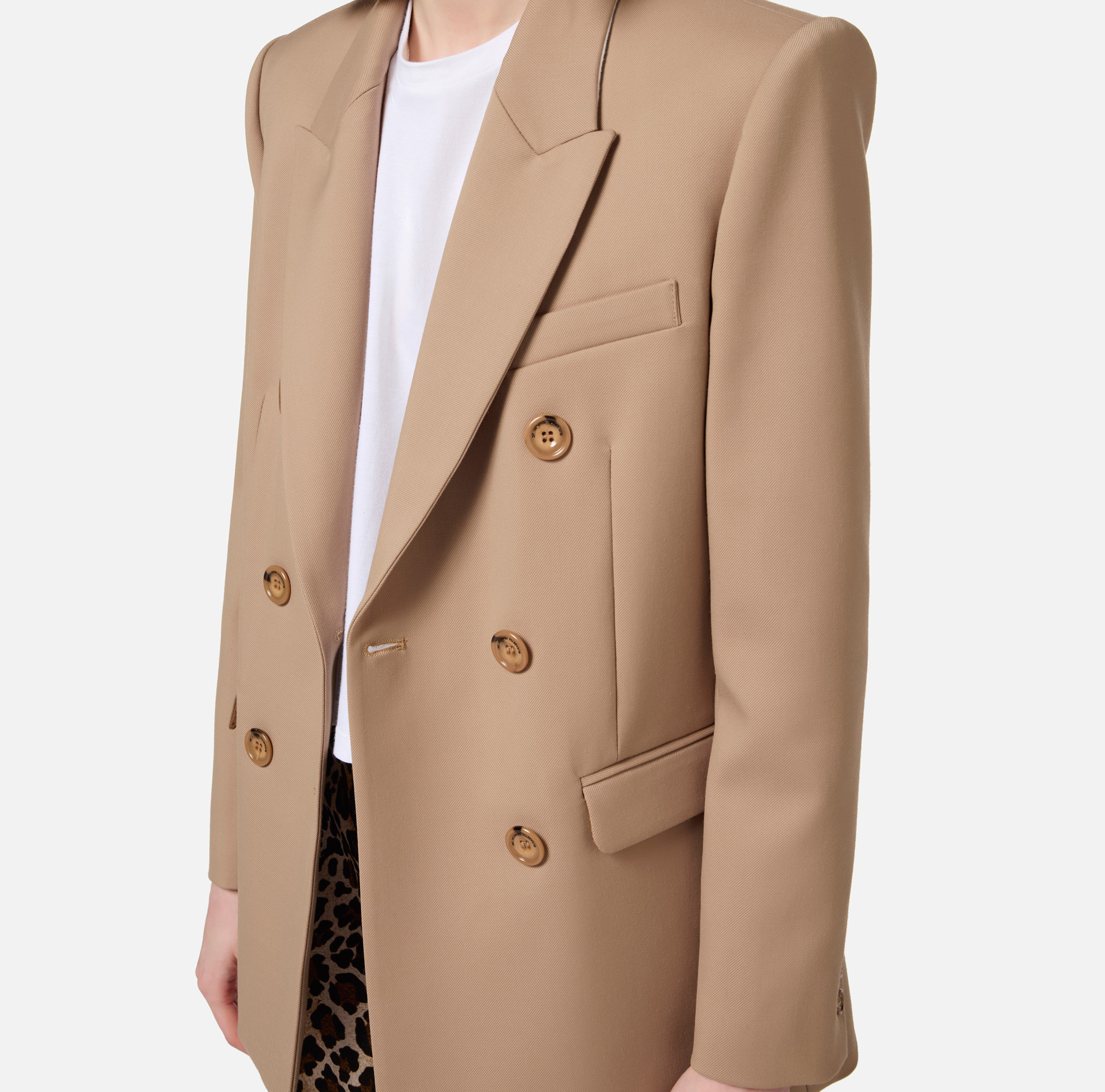 Zweireiher-Jacke aus leichter Wolle - Elisabetta Franchi